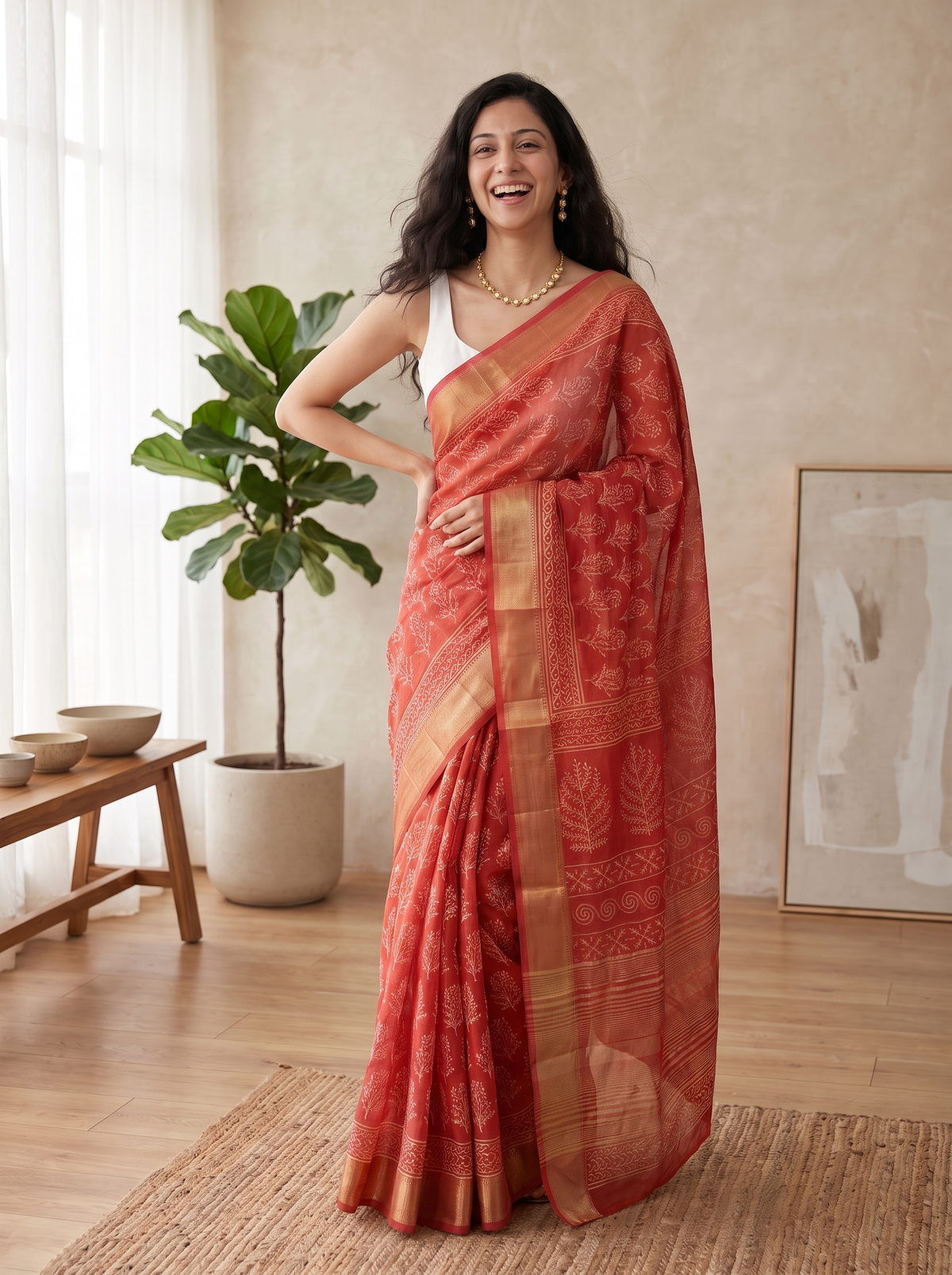 Rang Rasiya Maheshwari Cotton Silk Saree
