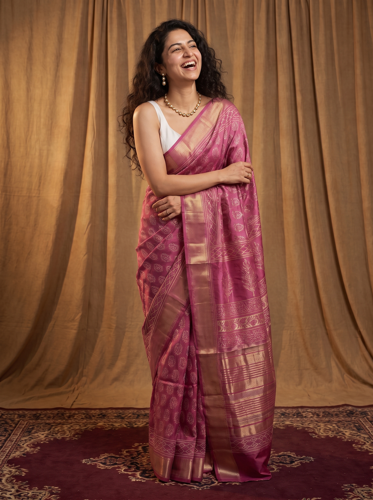 Blush Royale Maheshwari Cotton Silk Saree