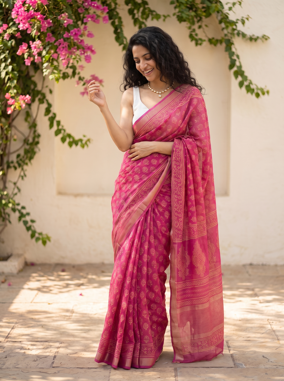 Suroor Maheshwari Cotton Silk Saree