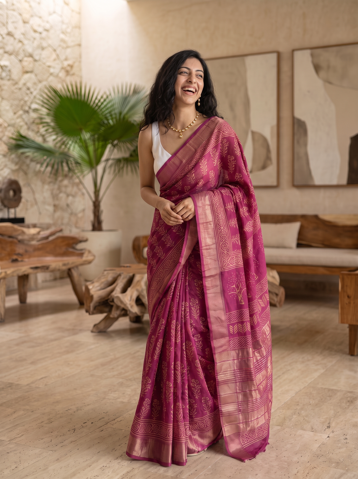 Aaranya Maheshwari Cotton Silk Saree