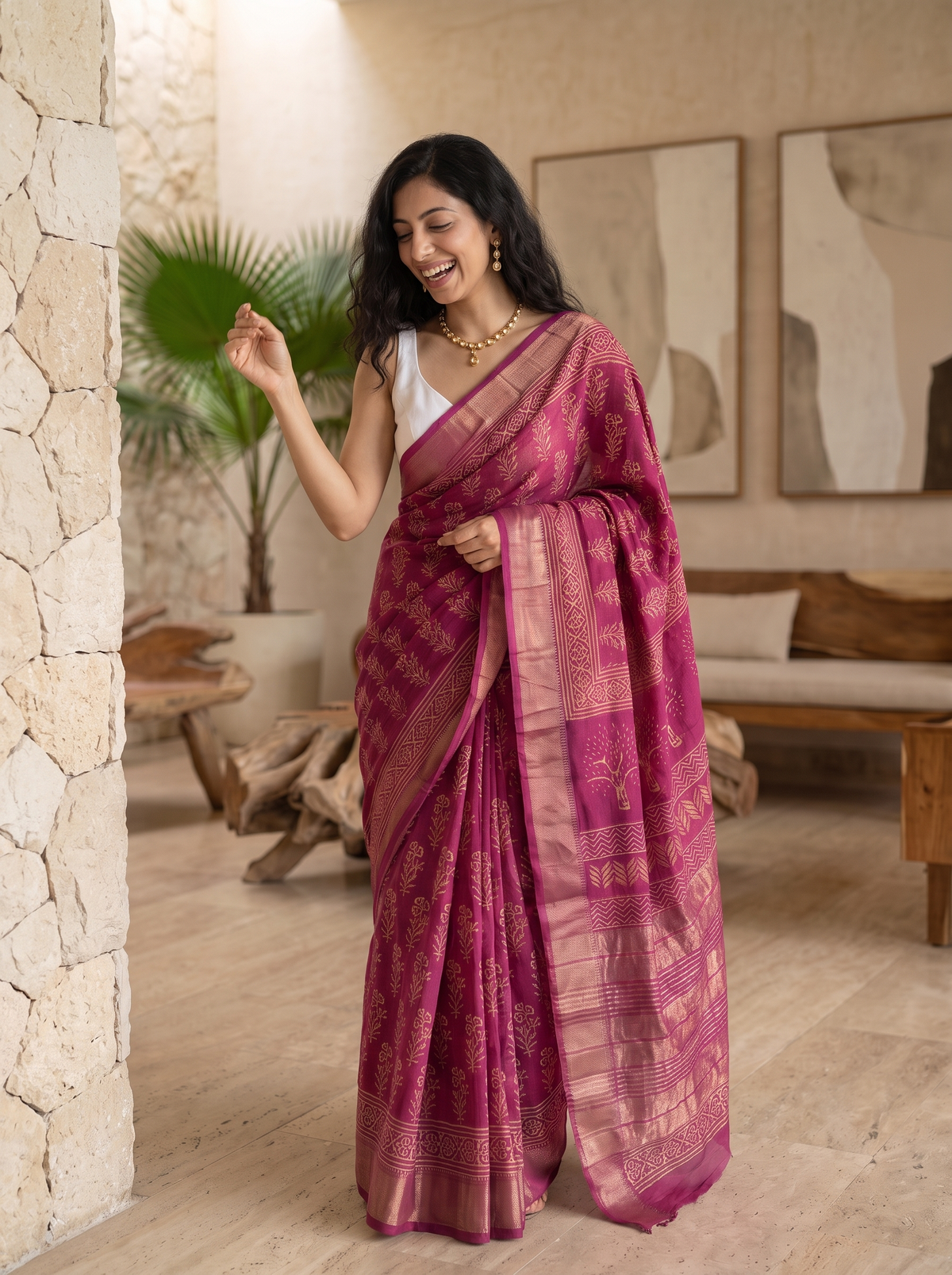Aaranya Maheshwari Cotton Silk Saree