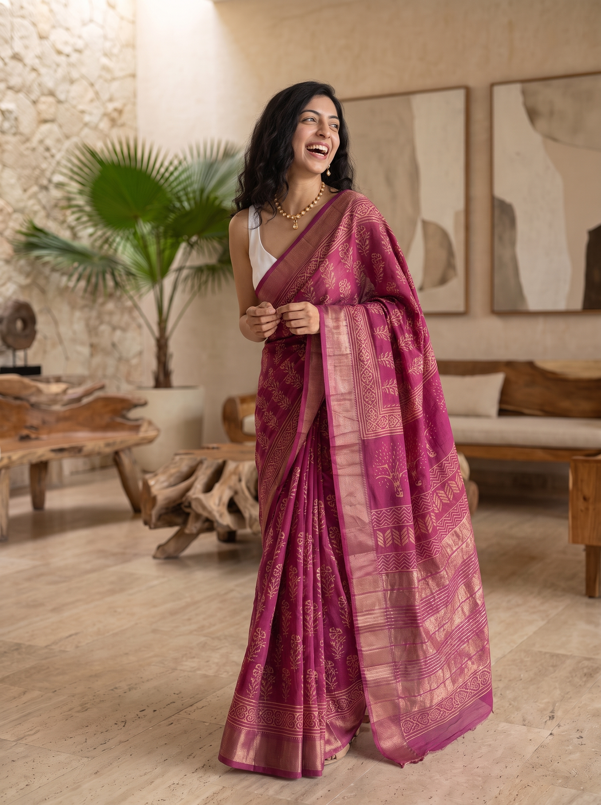 Aaranya Maheshwari Cotton Silk Saree