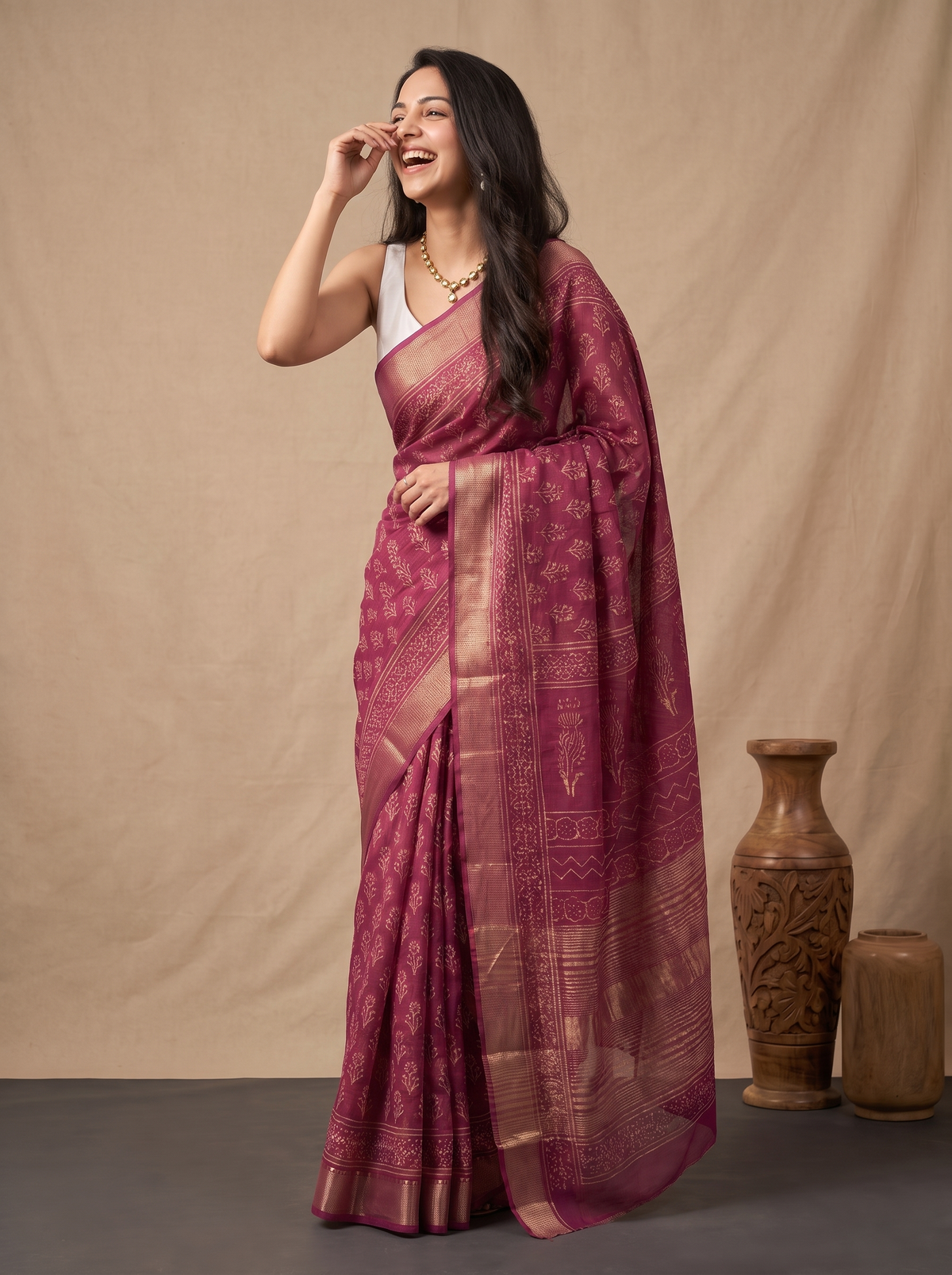 Chandralekha Maheshwari Cotton Silk Saree