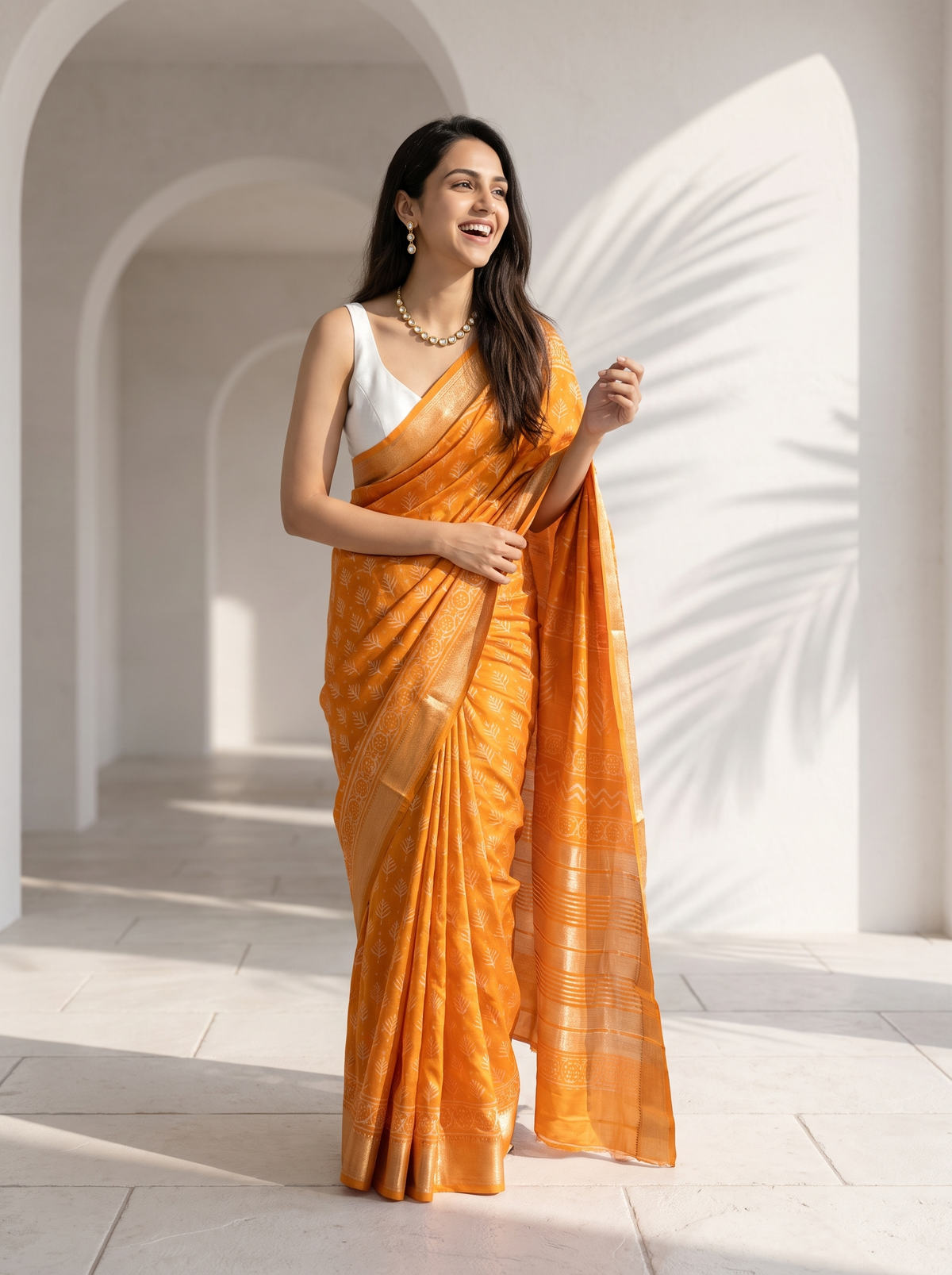 Peetambari Maheshwari Cotton Silk Saree