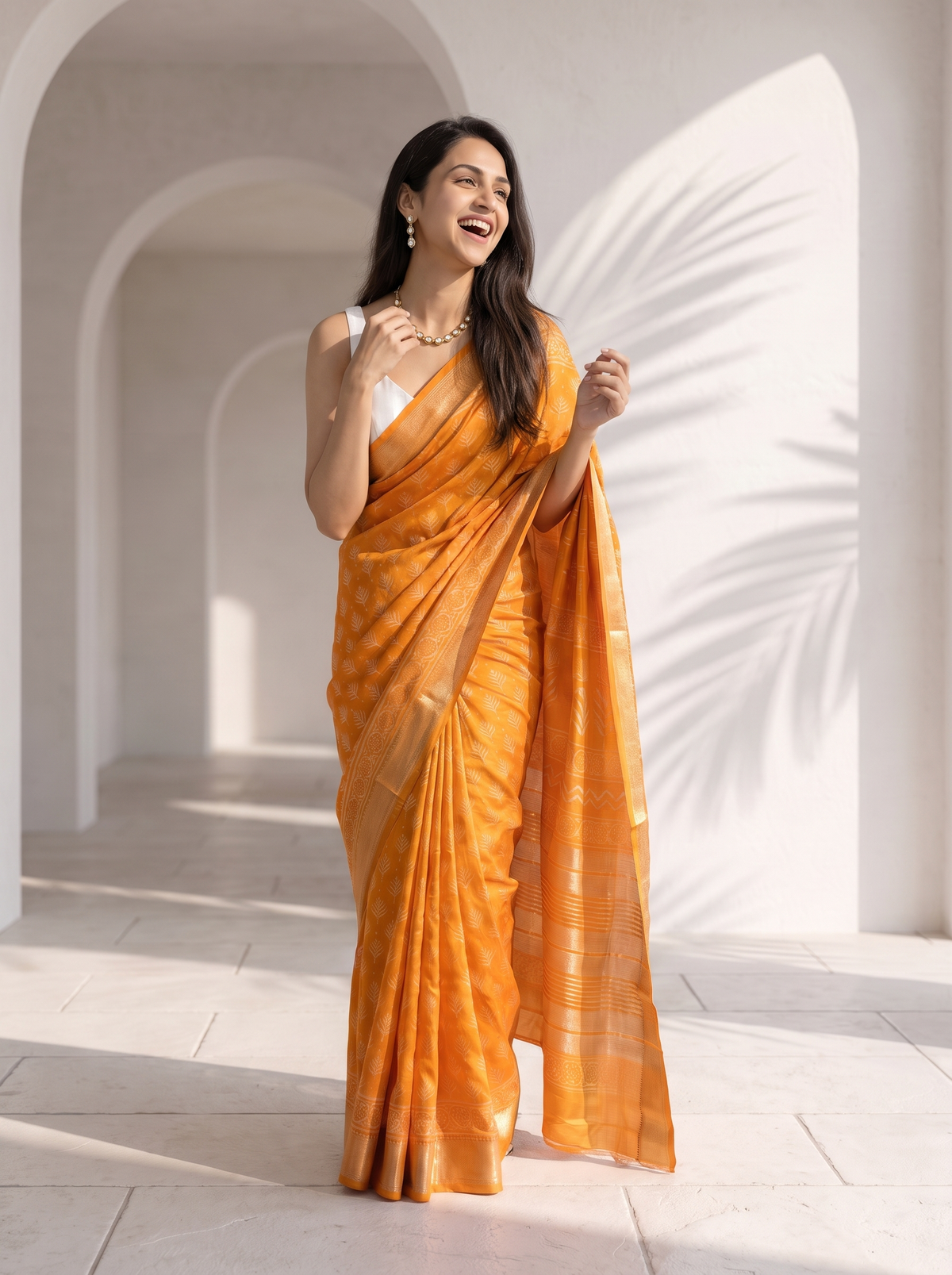 Peetambari Maheshwari Cotton Silk Saree