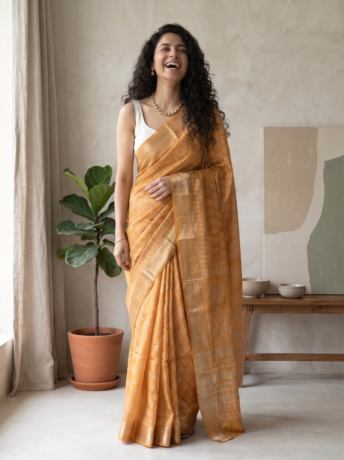 Sunbeam Maheshwari Cotton Silk Saree