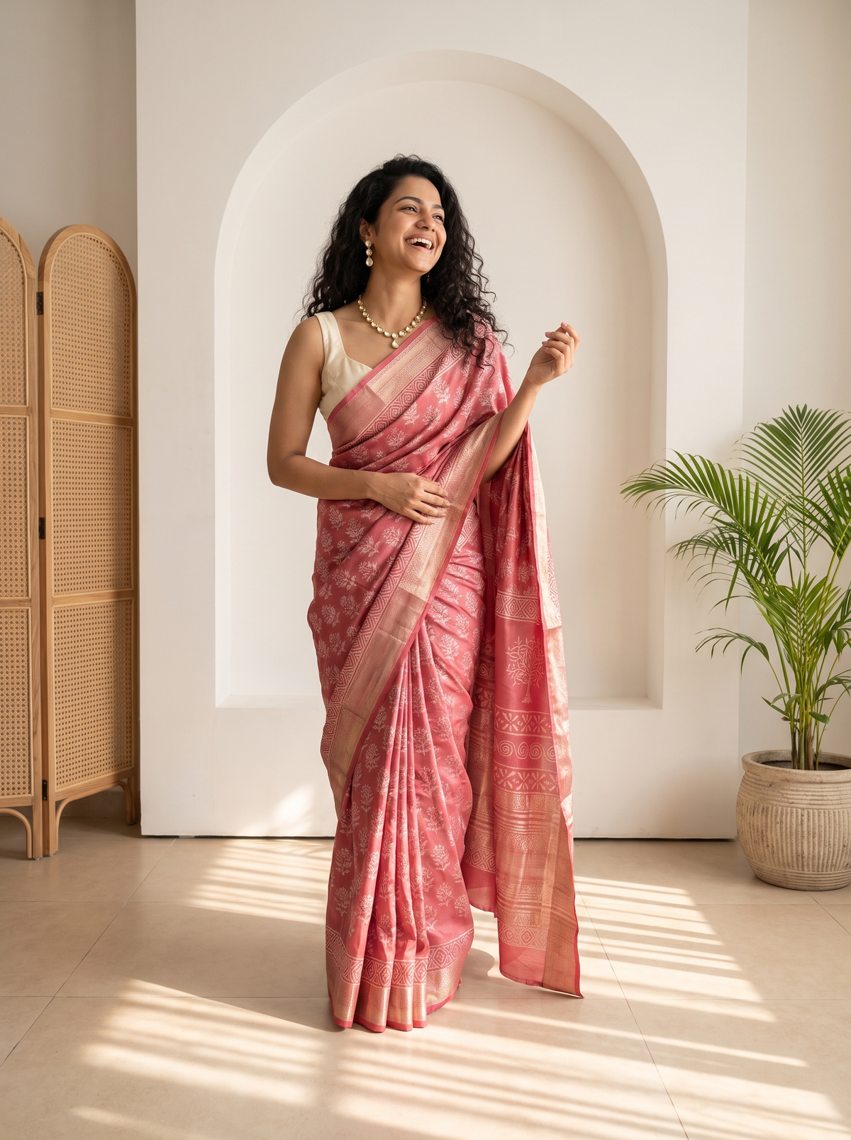 Shyama Maheshwari Cotton Silk Saree