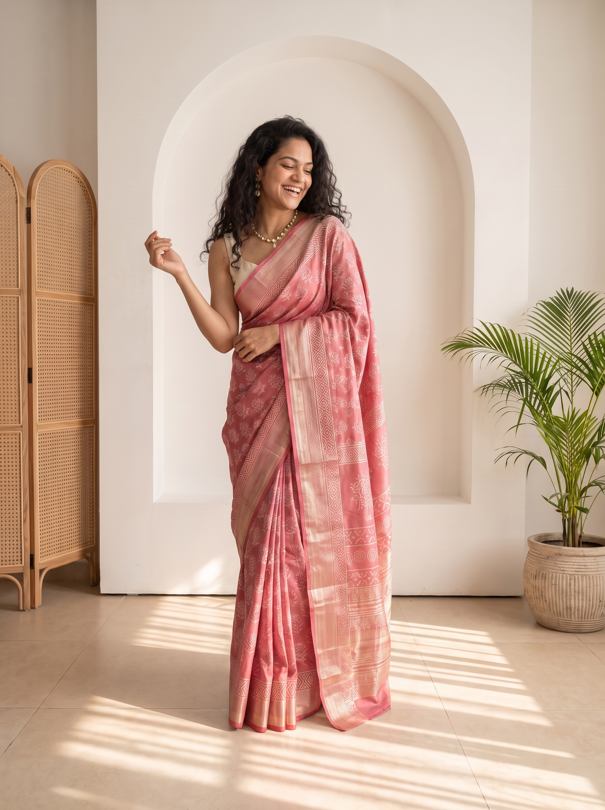 Shyama Maheshwari Cotton Silk Saree