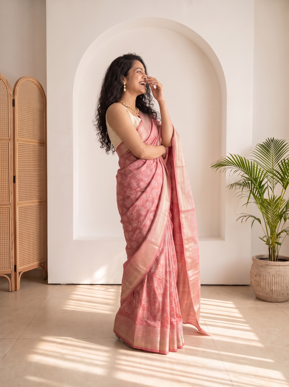 Shyama Maheshwari Cotton Silk Saree