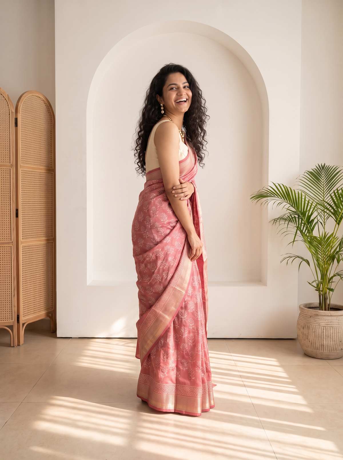 Shyama Maheshwari Cotton Silk Saree