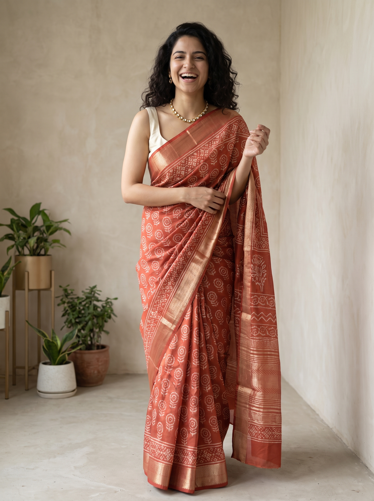 Zariya Maheshwari Cotton Silk Saree