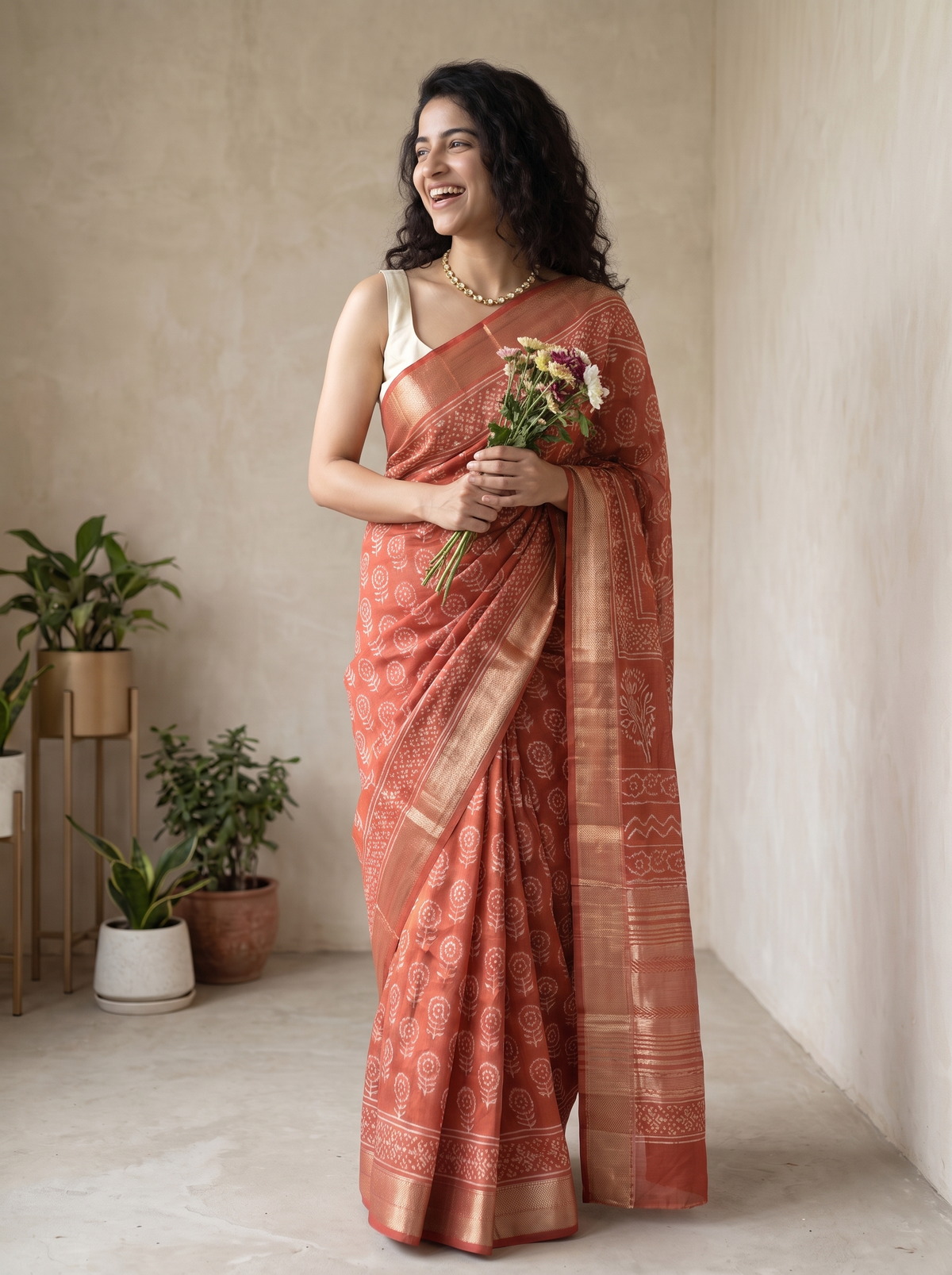 Zariya Maheshwari Cotton Silk Saree