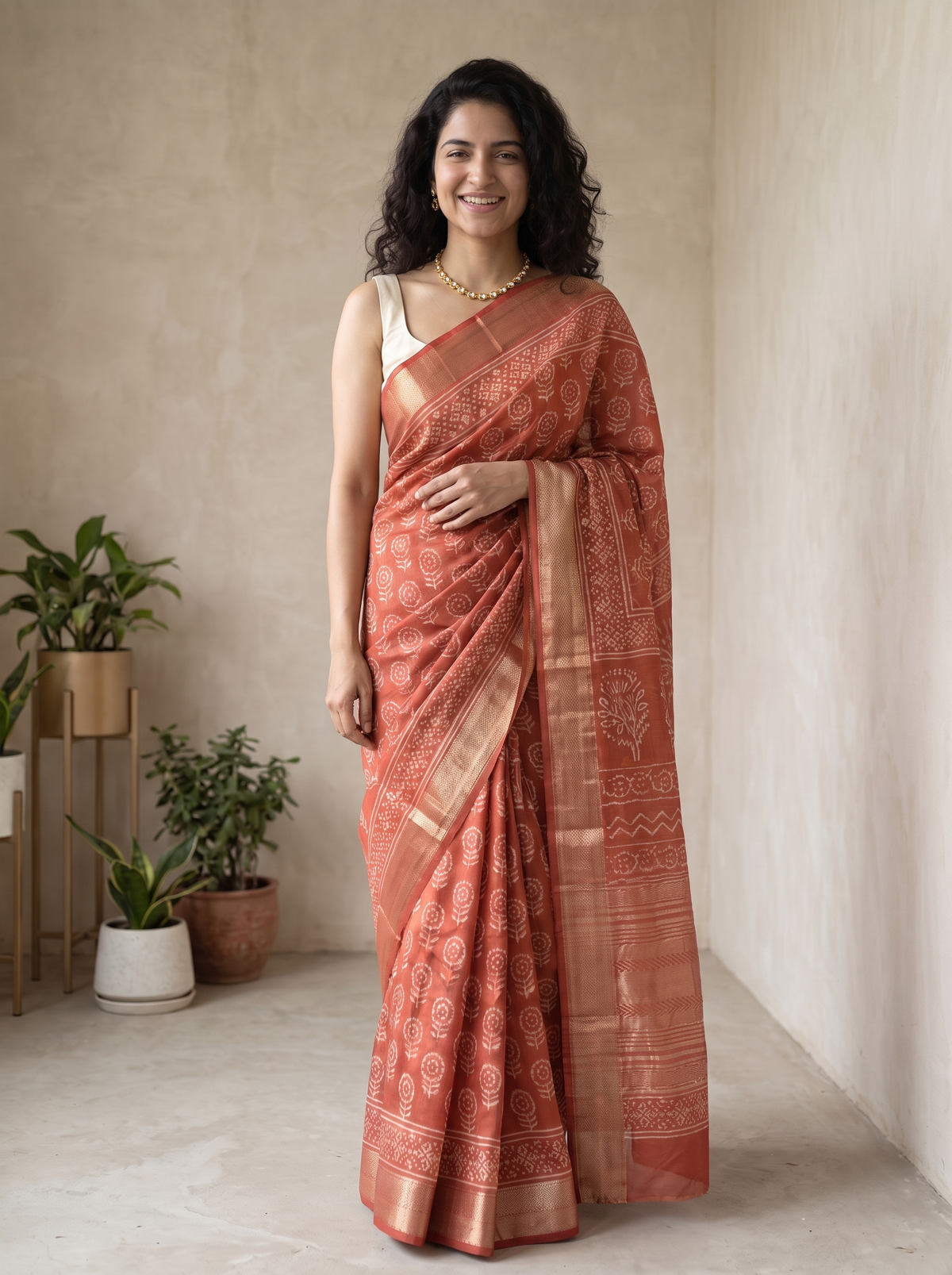 Zariya Maheshwari Cotton Silk Saree