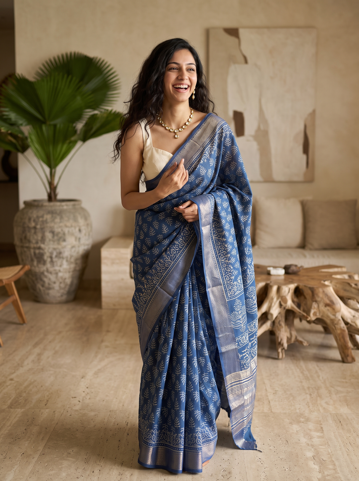 Swarna Maheshwari Cotton Silk Saree