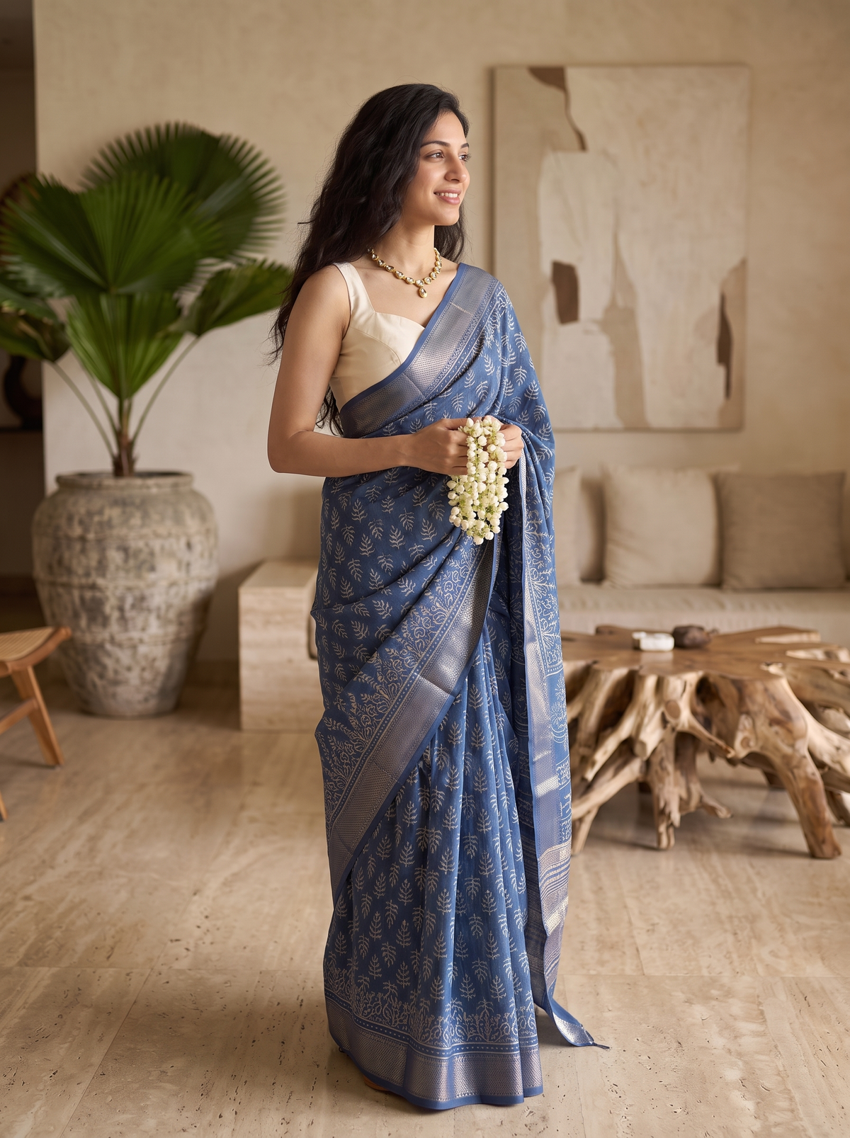 Swarna Maheshwari Cotton Silk Saree