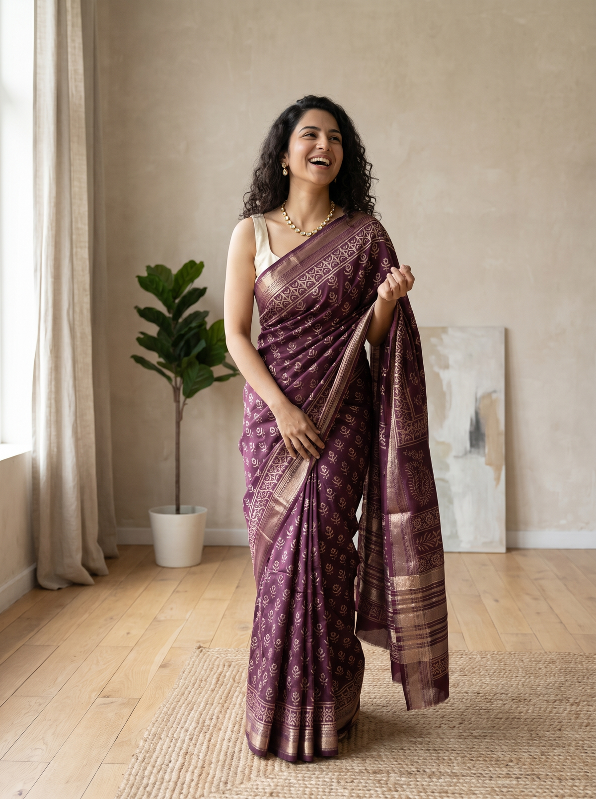 Riyasat Maheshwari Cotton Silk Saree