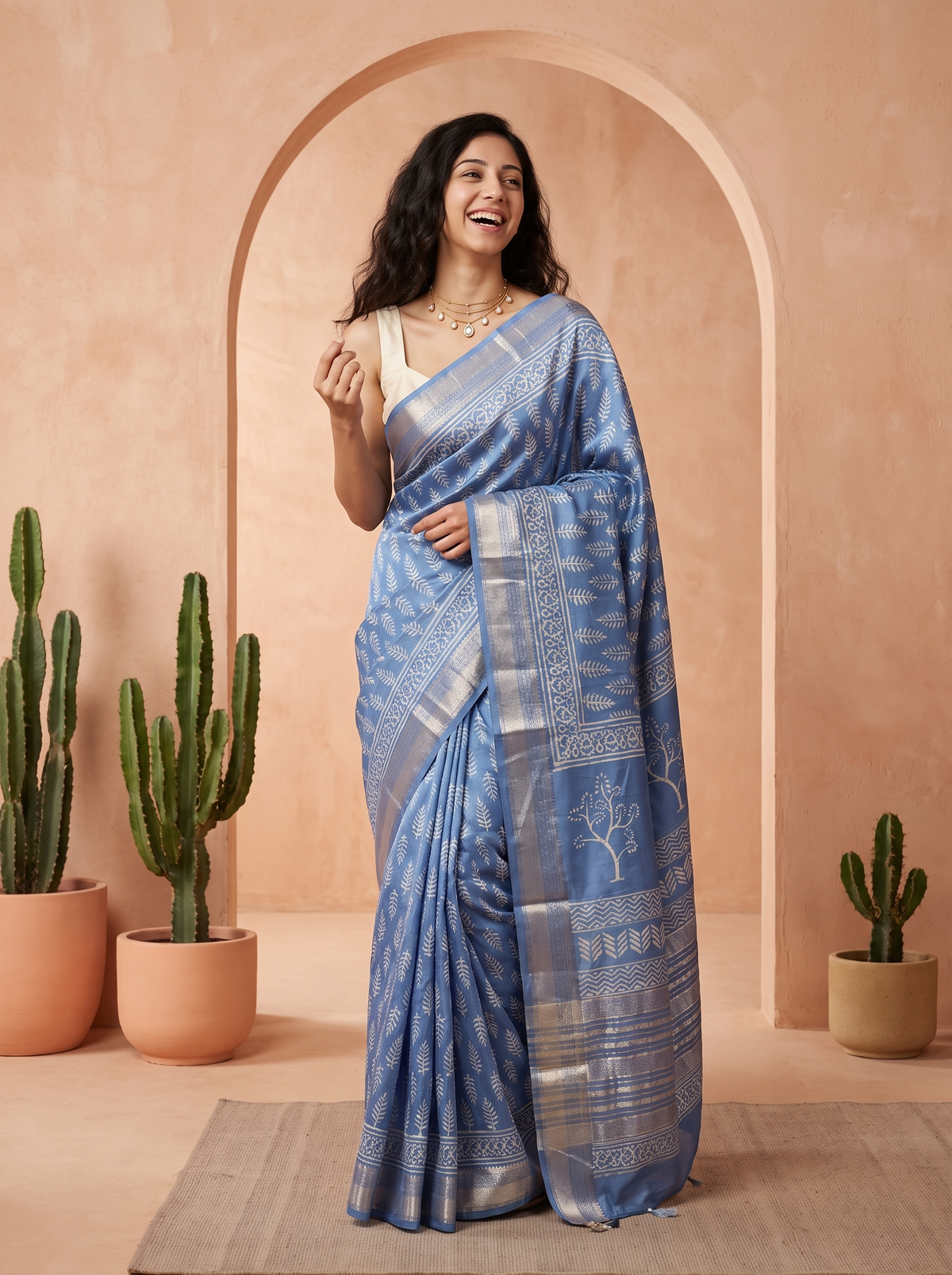 Noor-e-Maheshwari Cotton Silk Saree