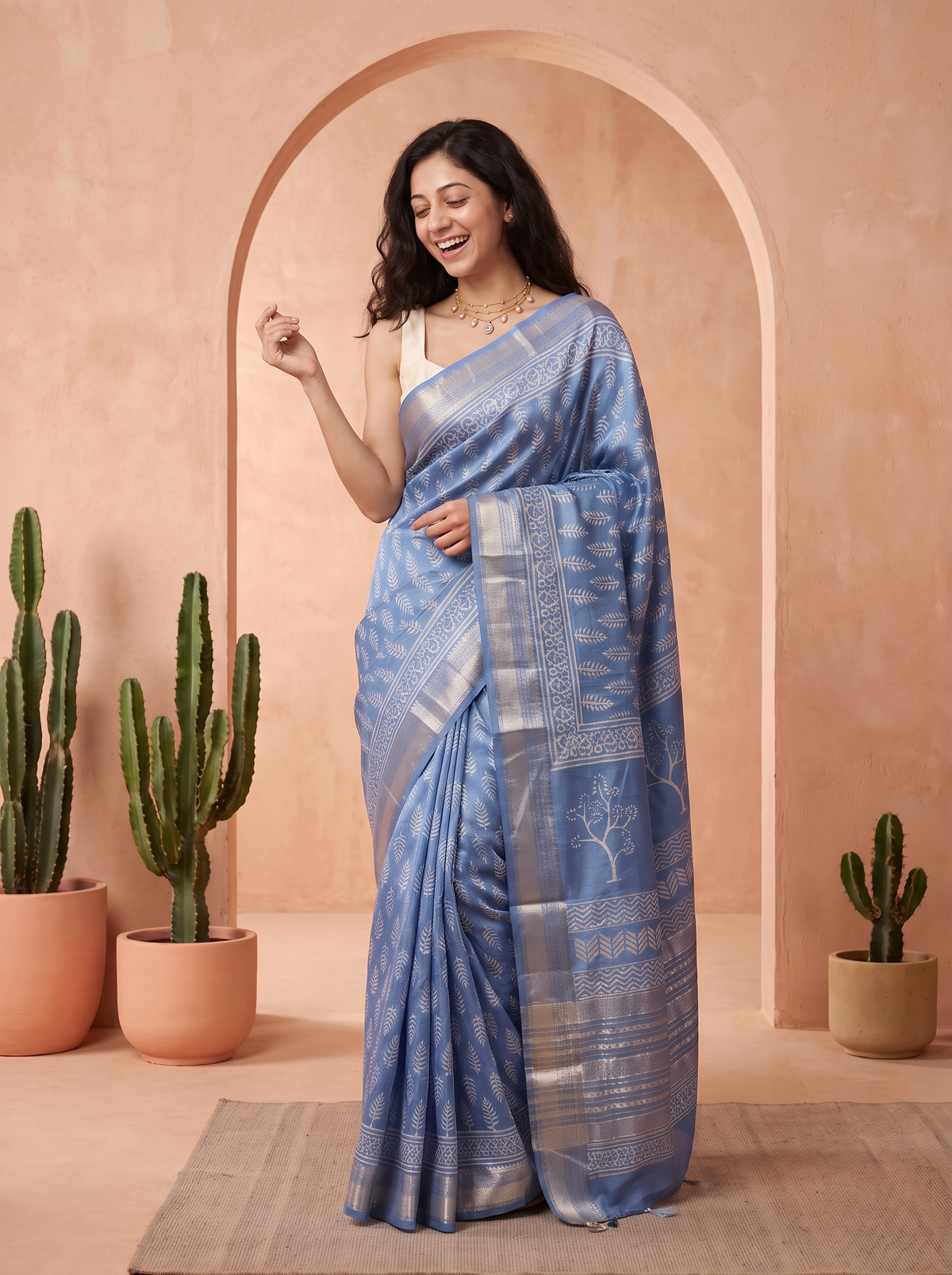 Noor-e-Maheshwari Cotton Silk Saree