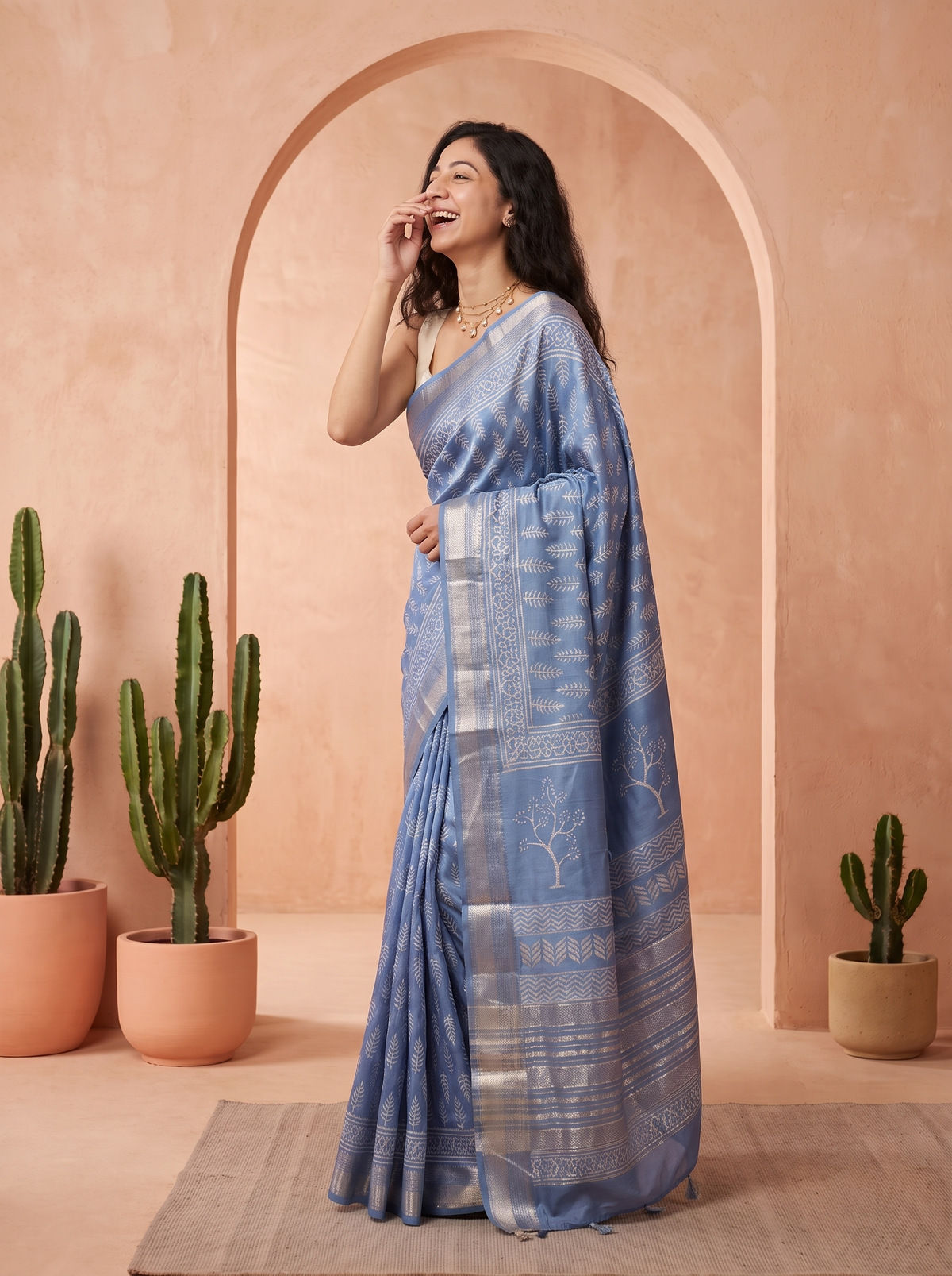 Noor-e-Maheshwari Cotton Silk Saree