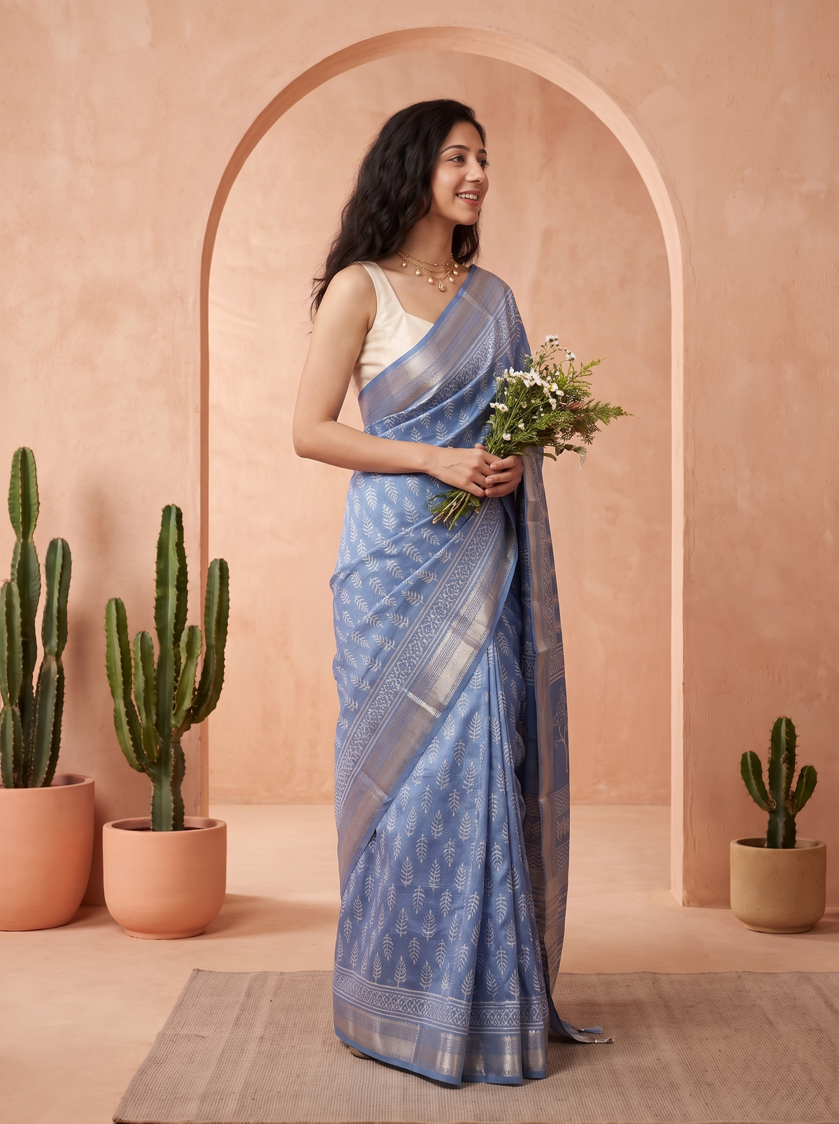 Noor-e-Maheshwari Cotton Silk Saree