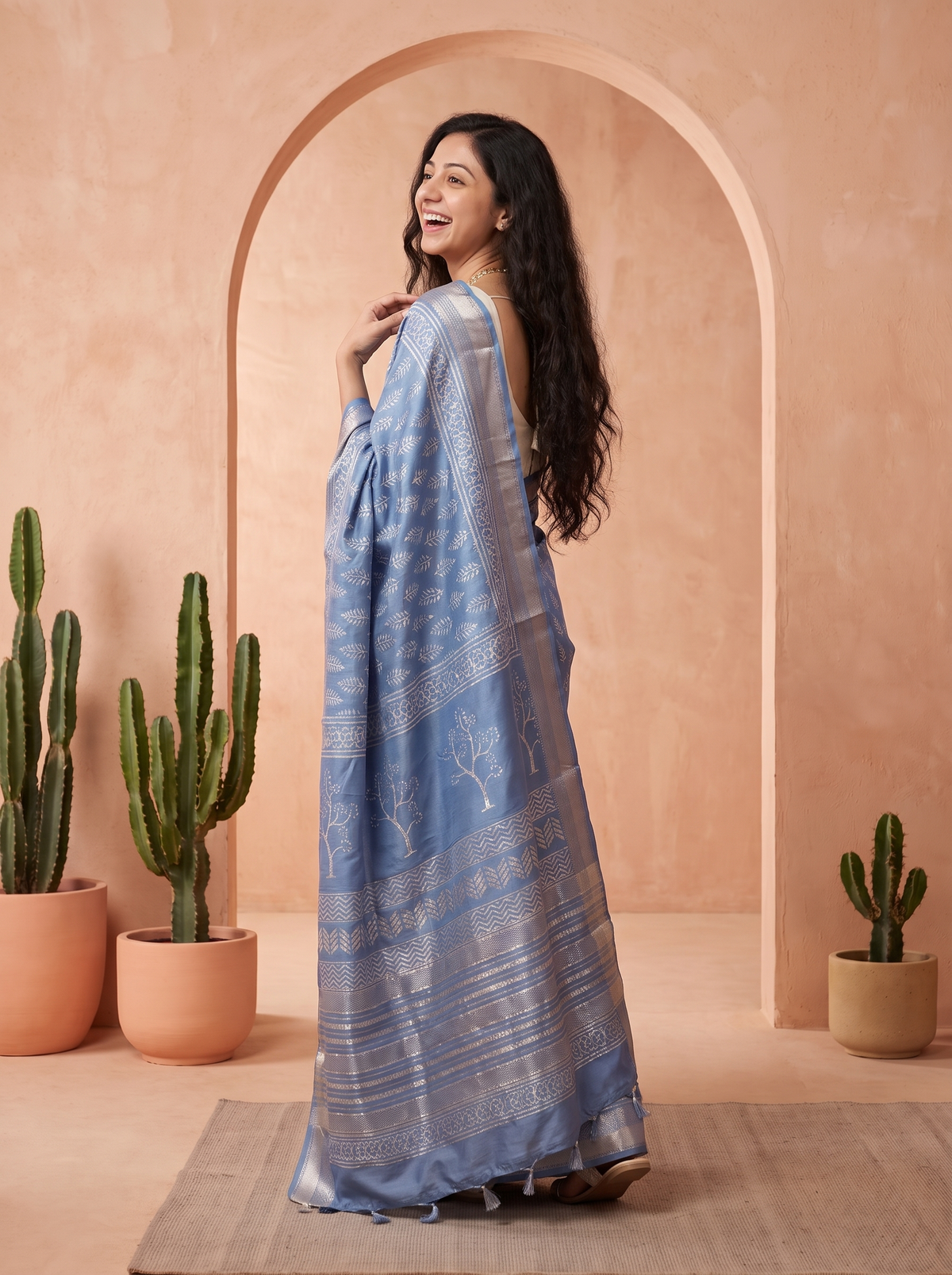 Noor-e-Maheshwari Cotton Silk Saree
