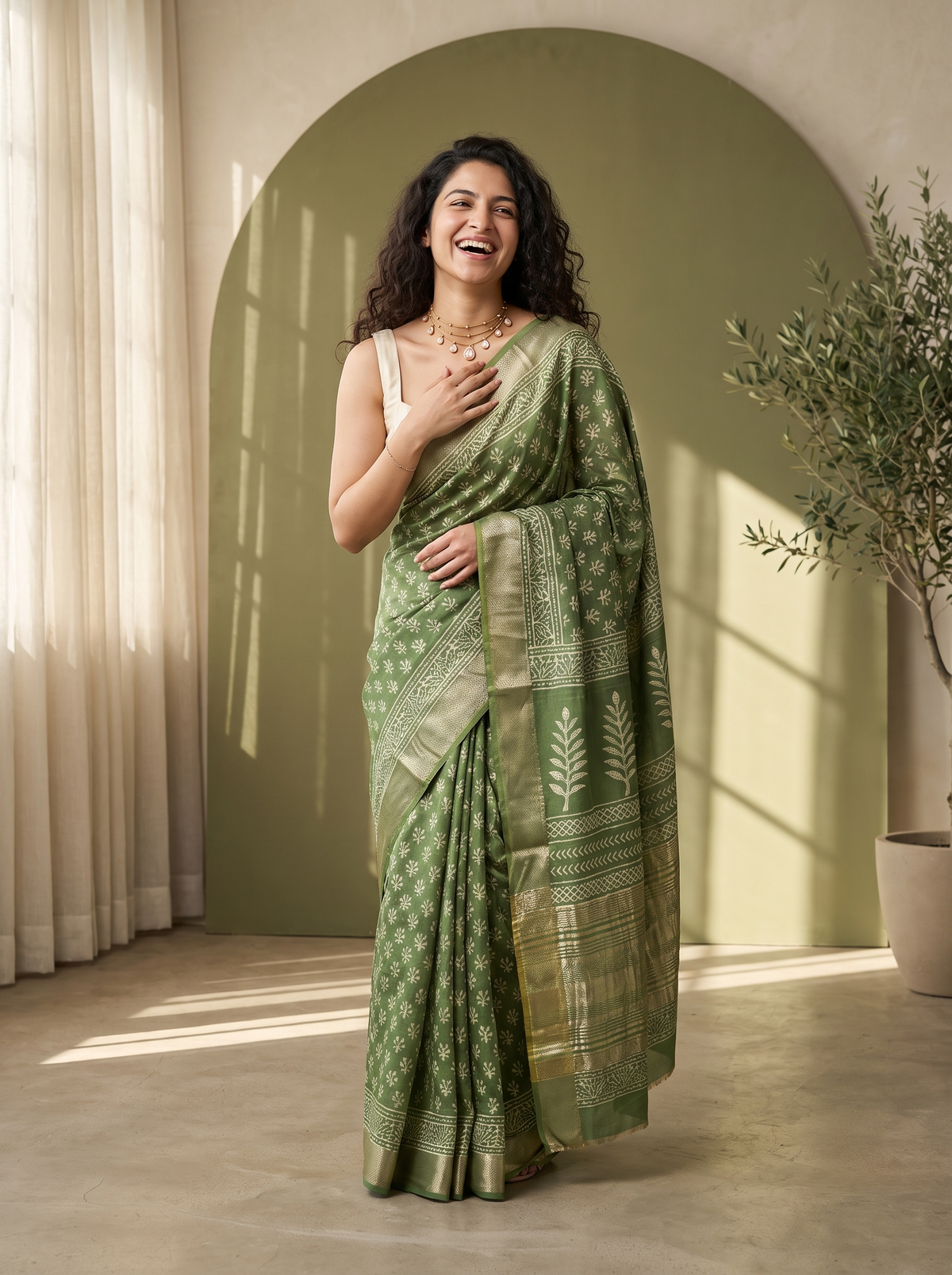 Rajlakshmi Maheshwari Cotton Silk Saree