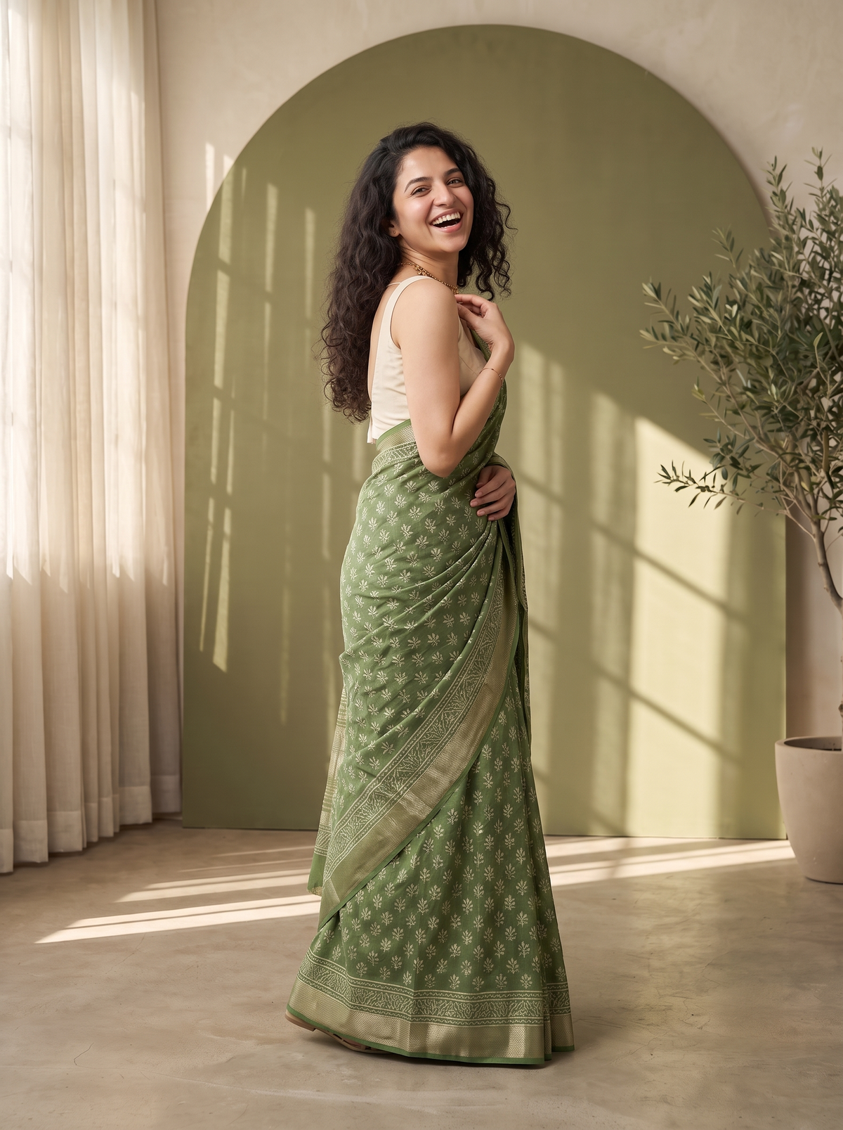 Rajlakshmi Maheshwari Cotton Silk Saree