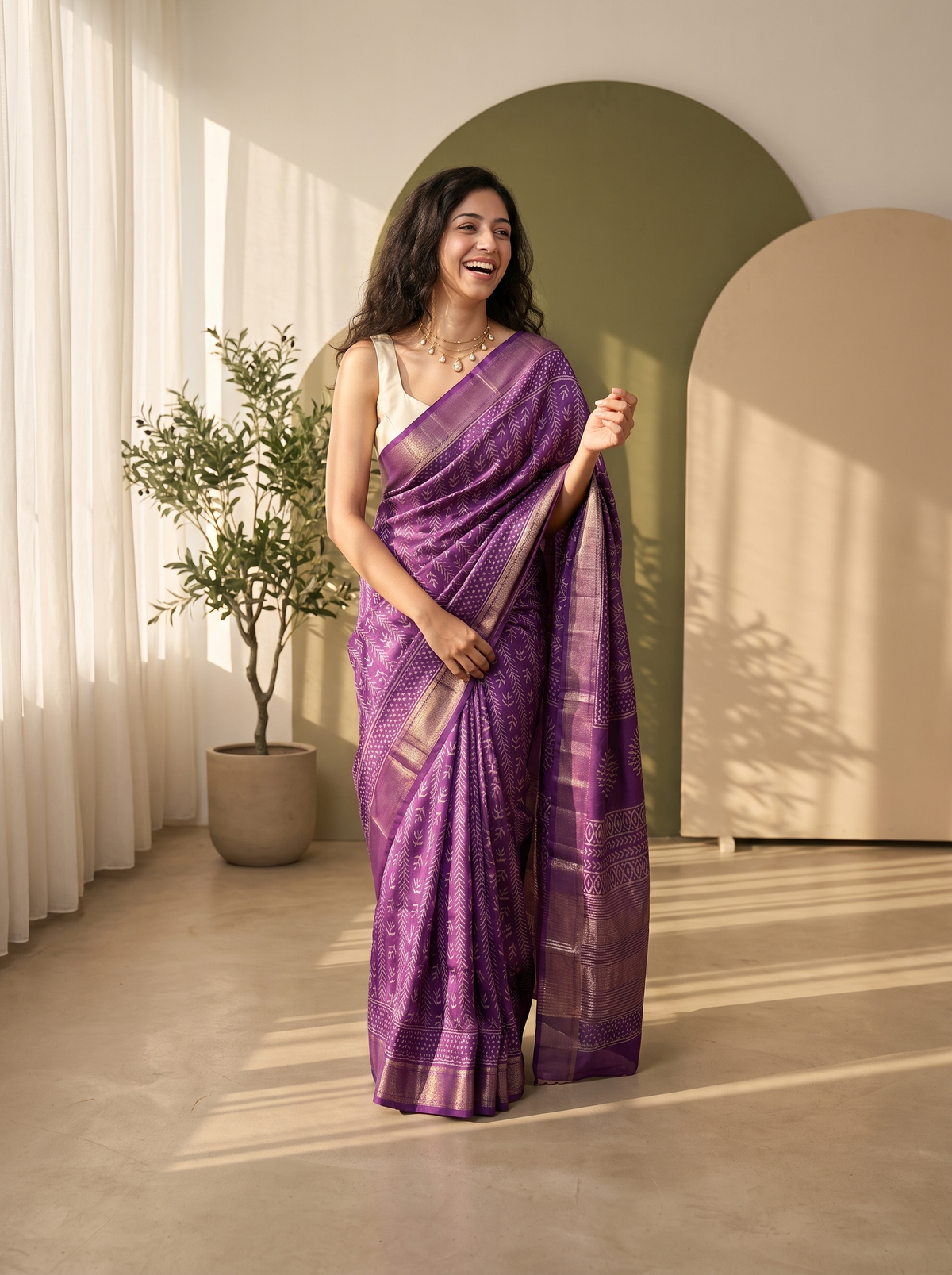 Rajvanshi Maheshwari Cotton Silk Saree