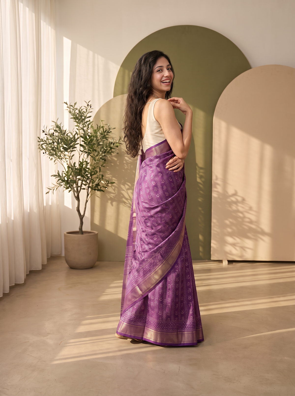 Rajvanshi Maheshwari Cotton Silk Saree