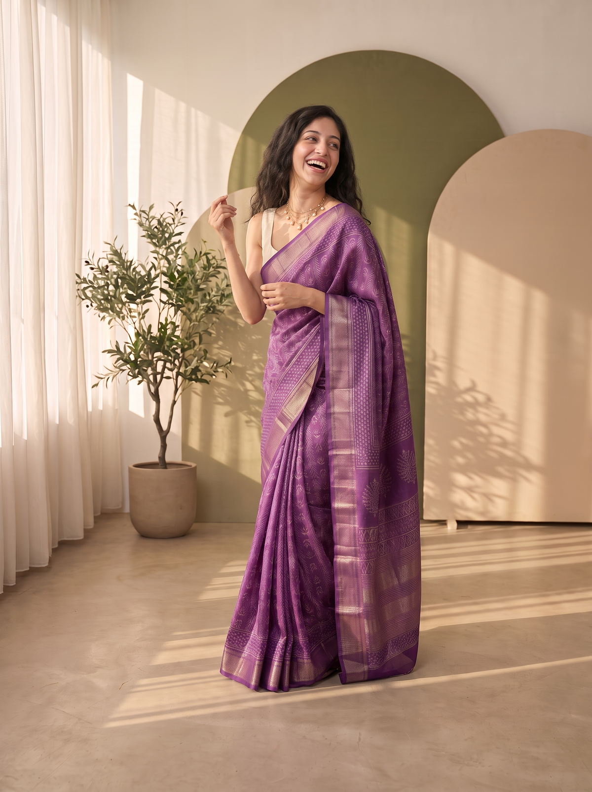 Rajvanshi Maheshwari Cotton Silk Saree