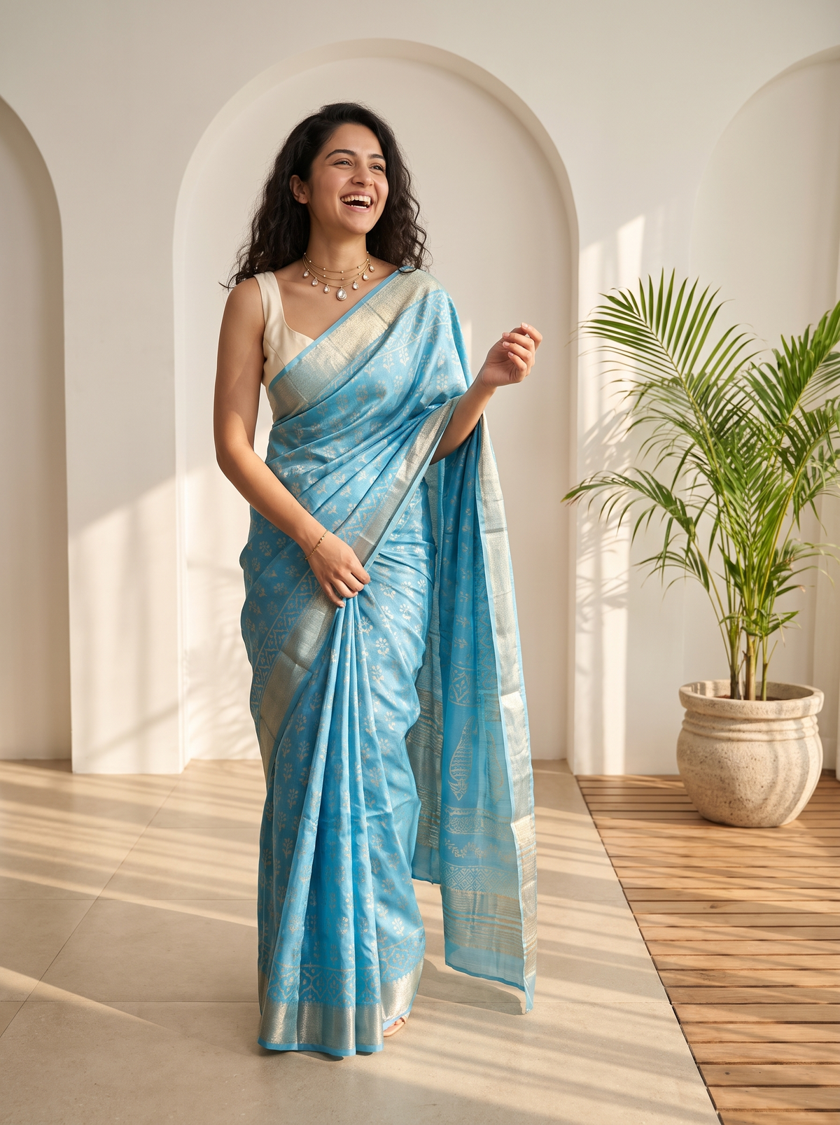 Madhavi Maheshwari Cotton Silk Saree