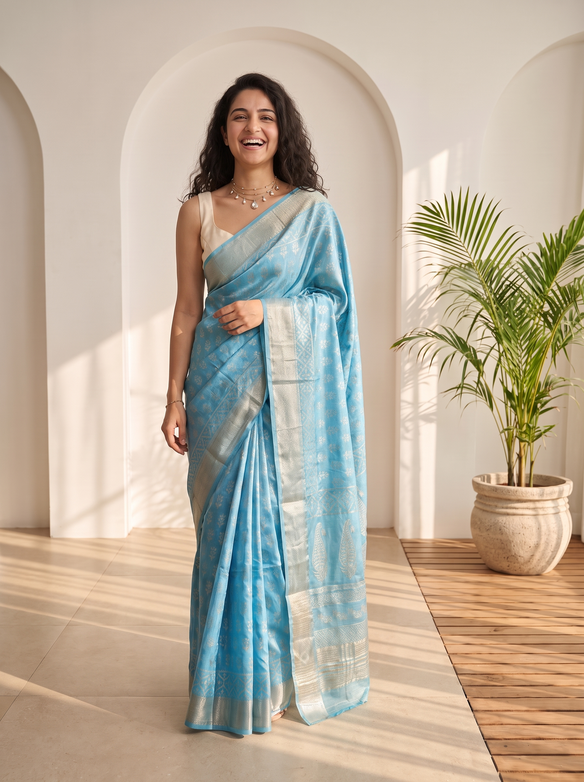 Madhavi Maheshwari Cotton Silk Saree
