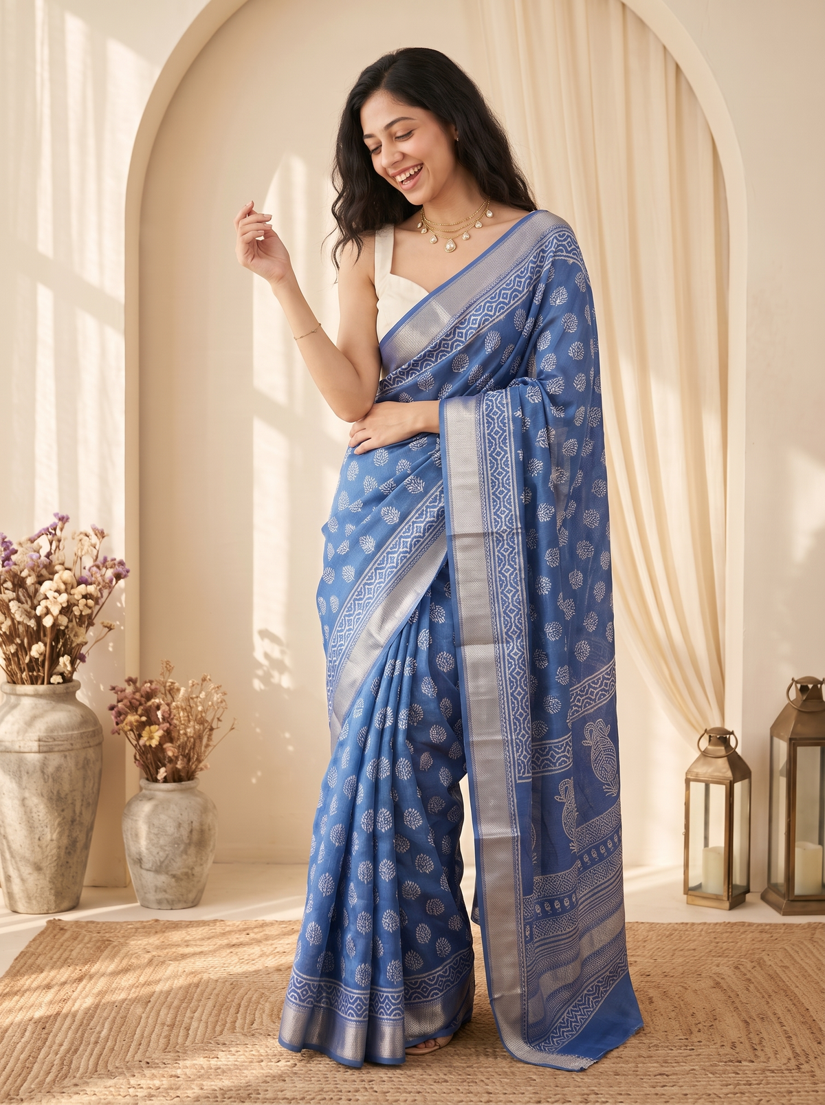 Rajnandini Maheshwari Cotton Silk Saree