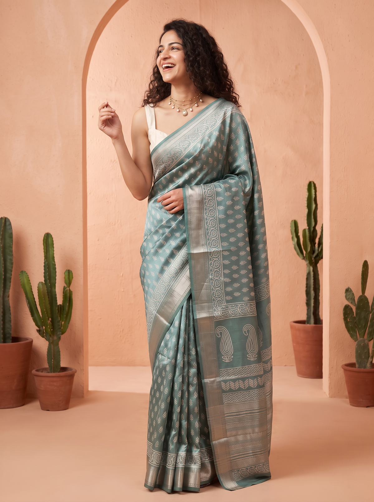 Indumati Maheshwari Cotton Silk Saree