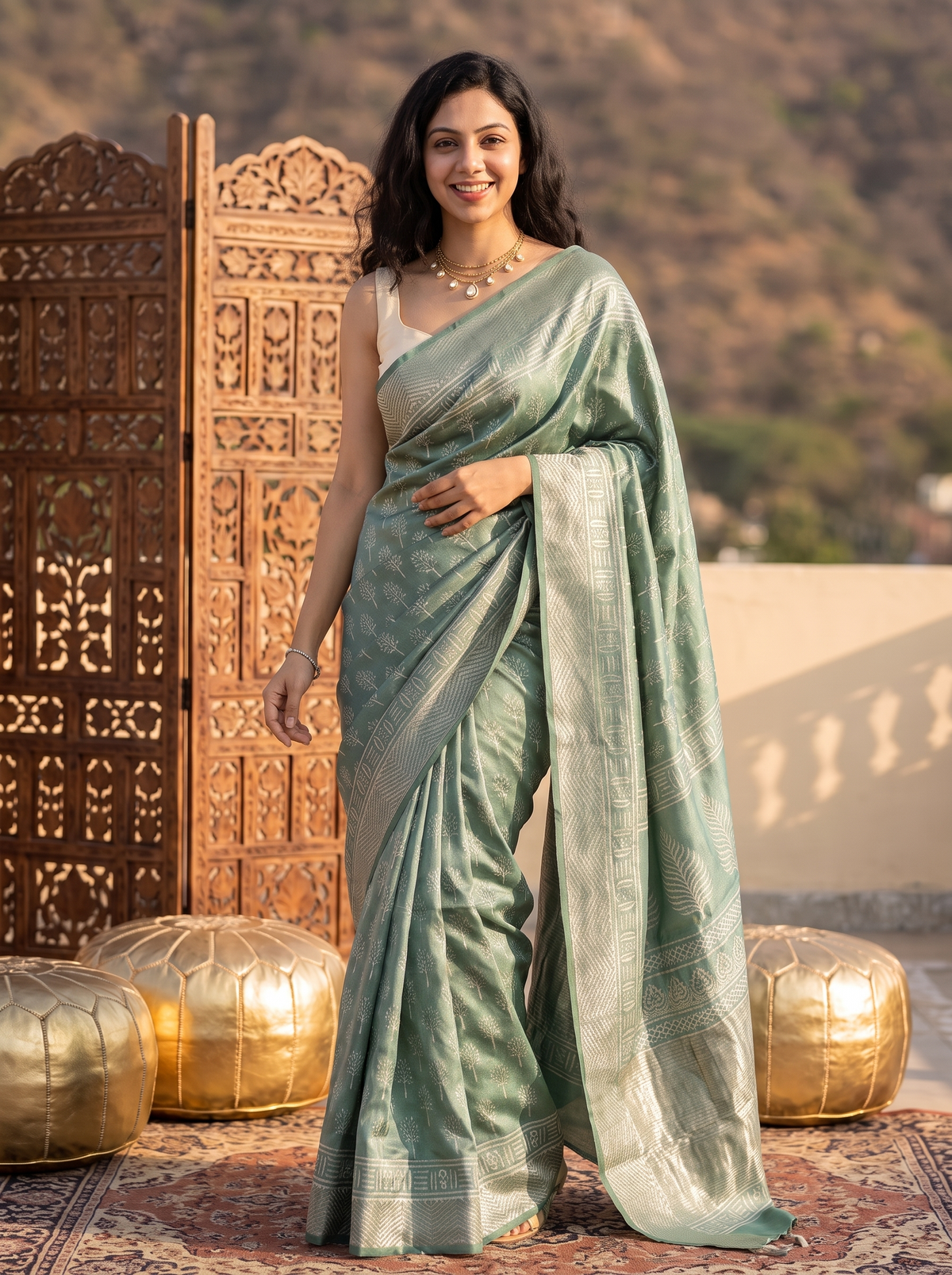 Charumati Maheshwari Cotton Silk Saree