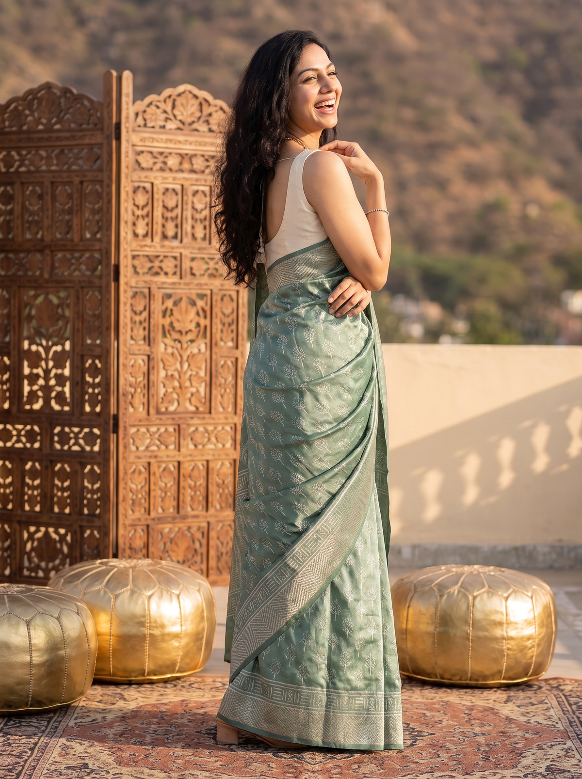 Charumati Maheshwari Cotton Silk Saree