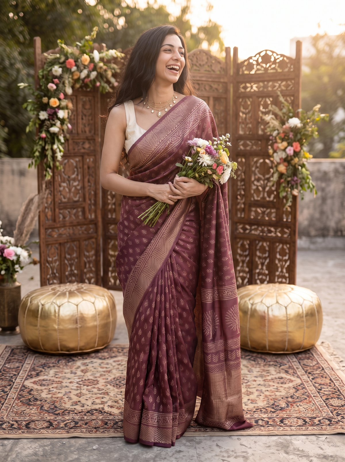 Nazaakat Maheshwari Cotton Silk Saree