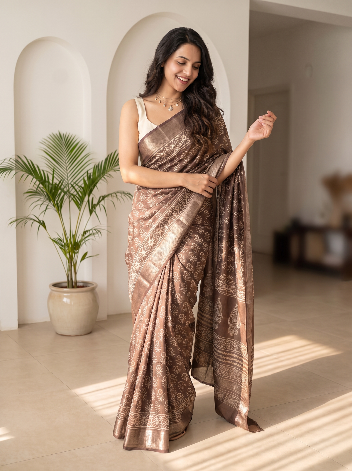 Amara Maheshwari Cotton Silk Saree
