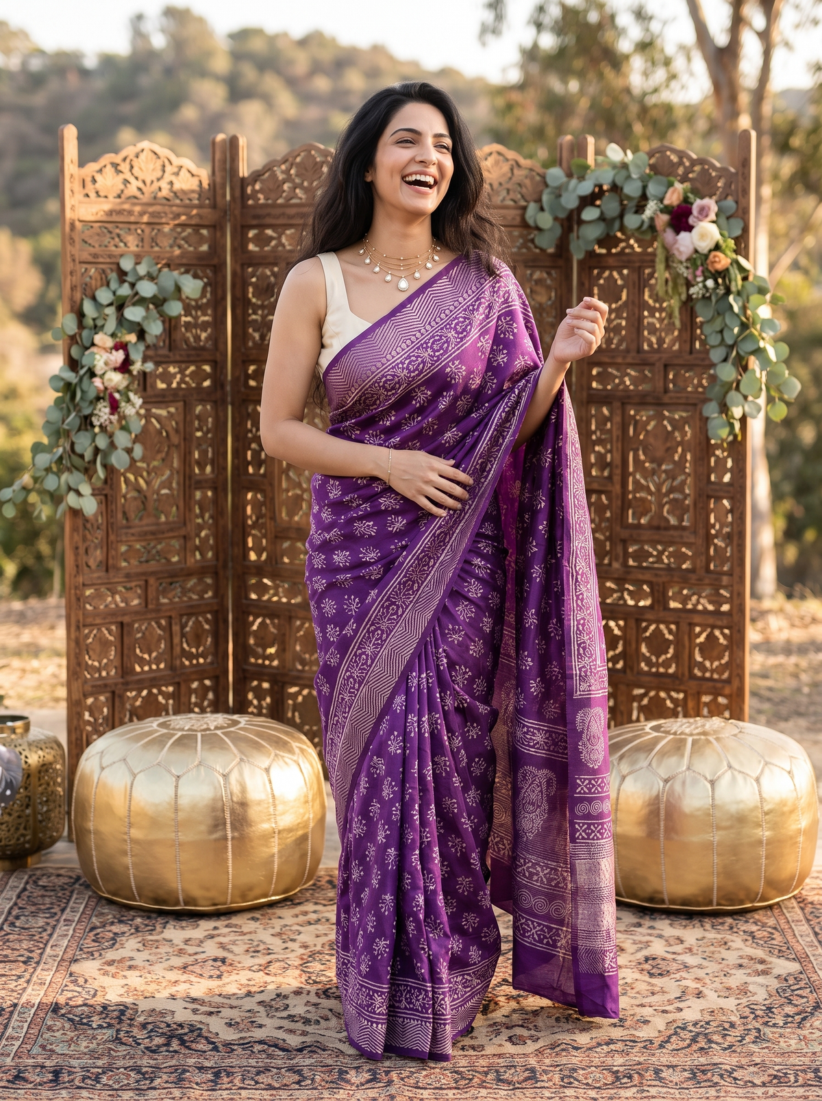 Jamun Rani Maheshwari Saree
