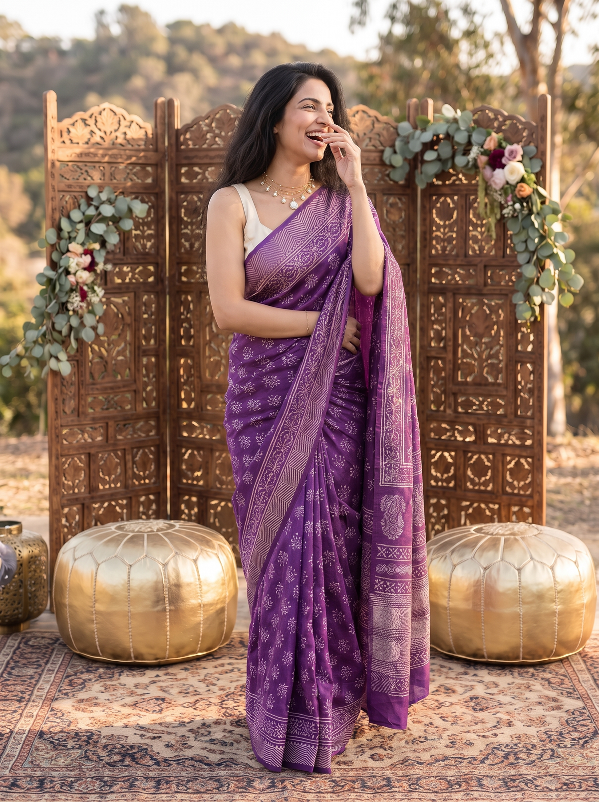 Jamun Rani Maheshwari Saree
