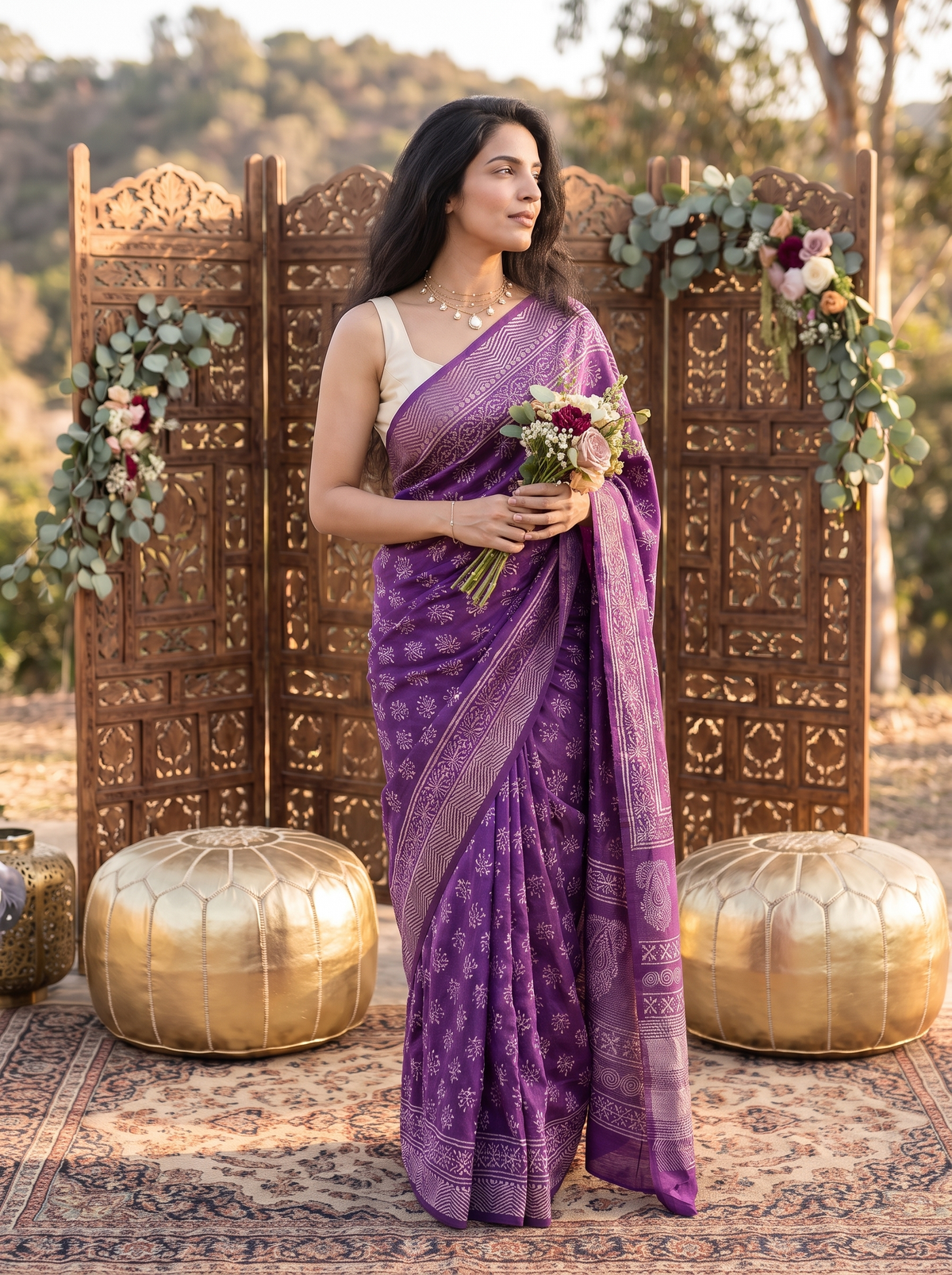 Jamun Rani Maheshwari Saree