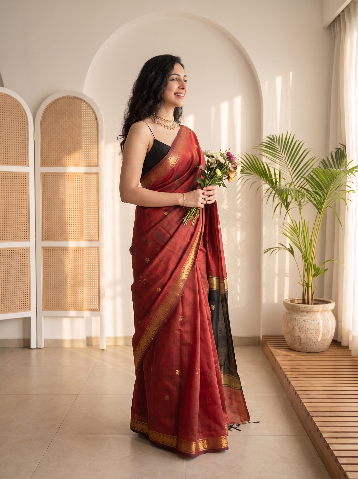 Manikya Maheshwari Cotton Saree