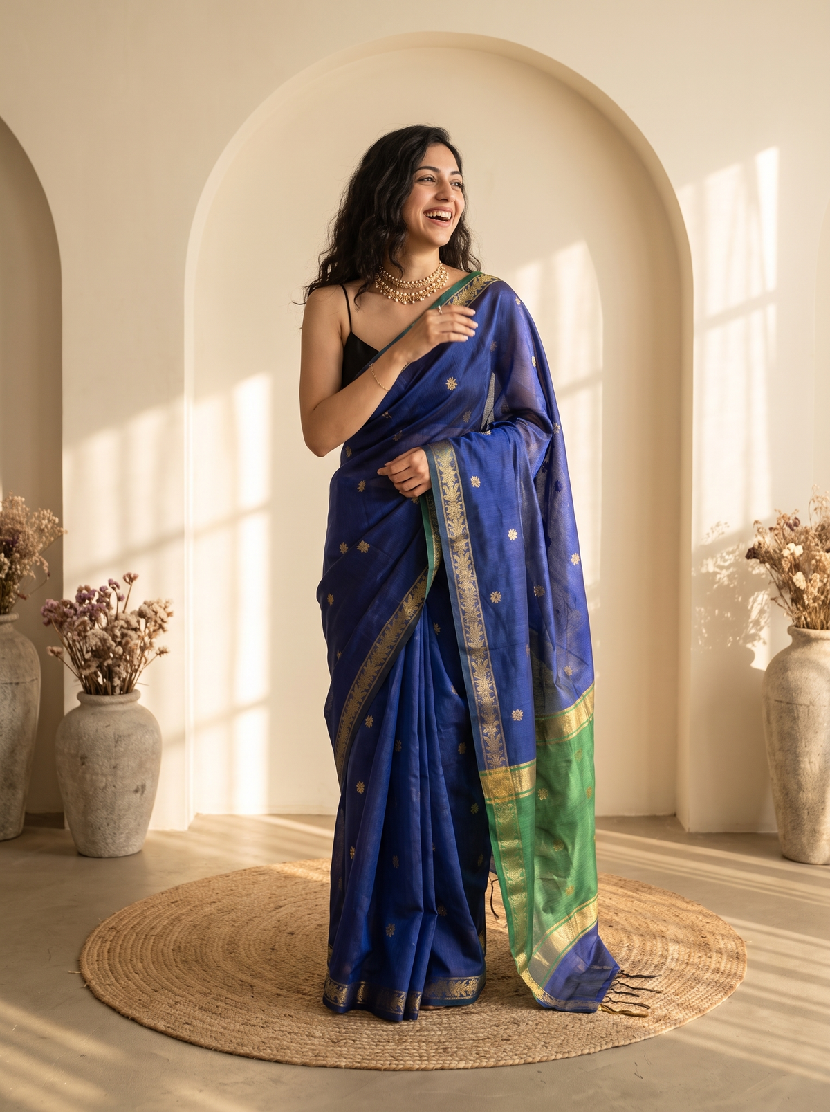 Kohinoor Maheshwari Cotton Saree
