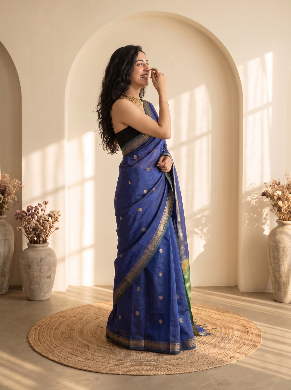 Kohinoor Maheshwari Cotton Saree