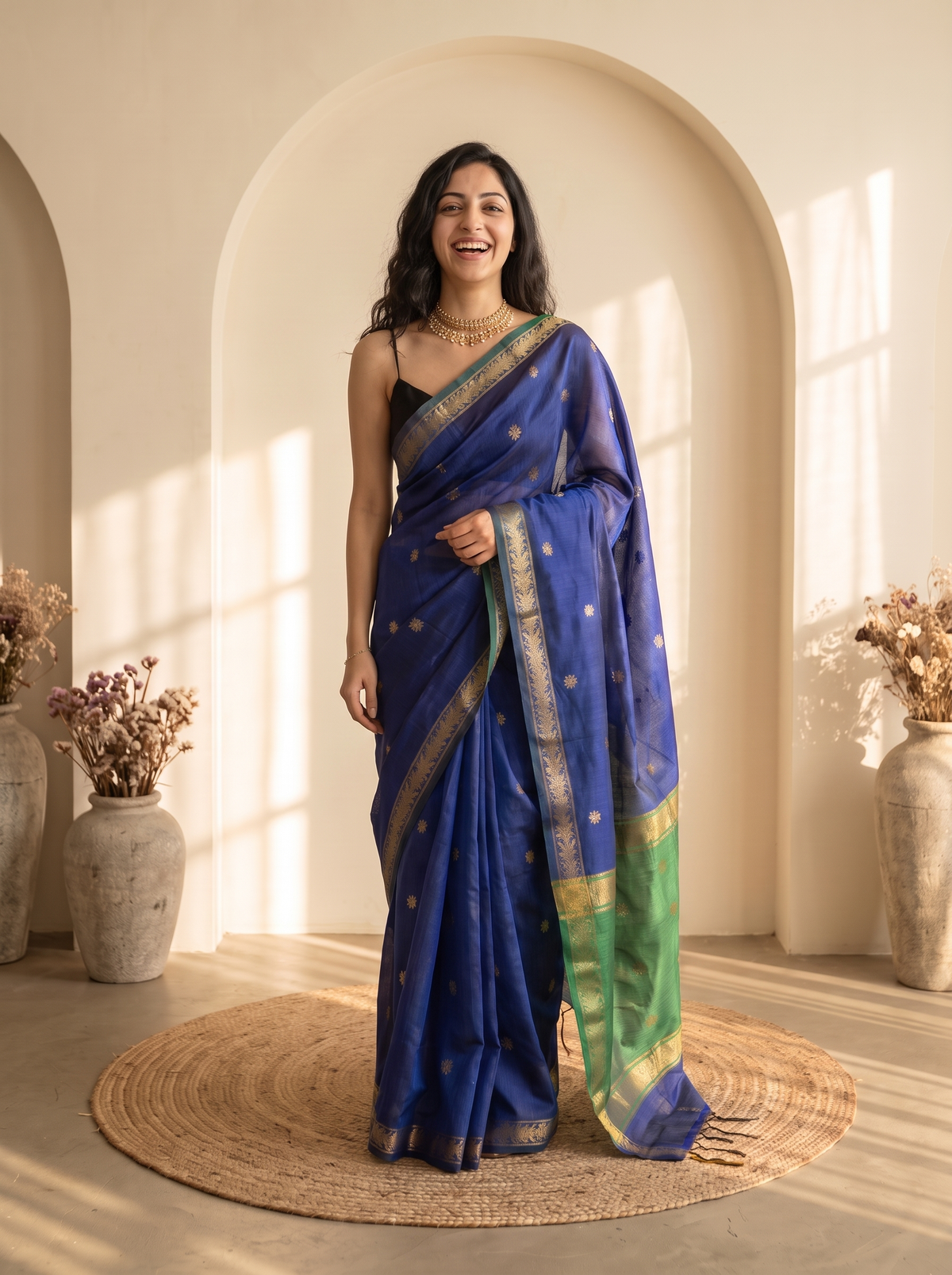 Kohinoor Maheshwari Cotton Saree