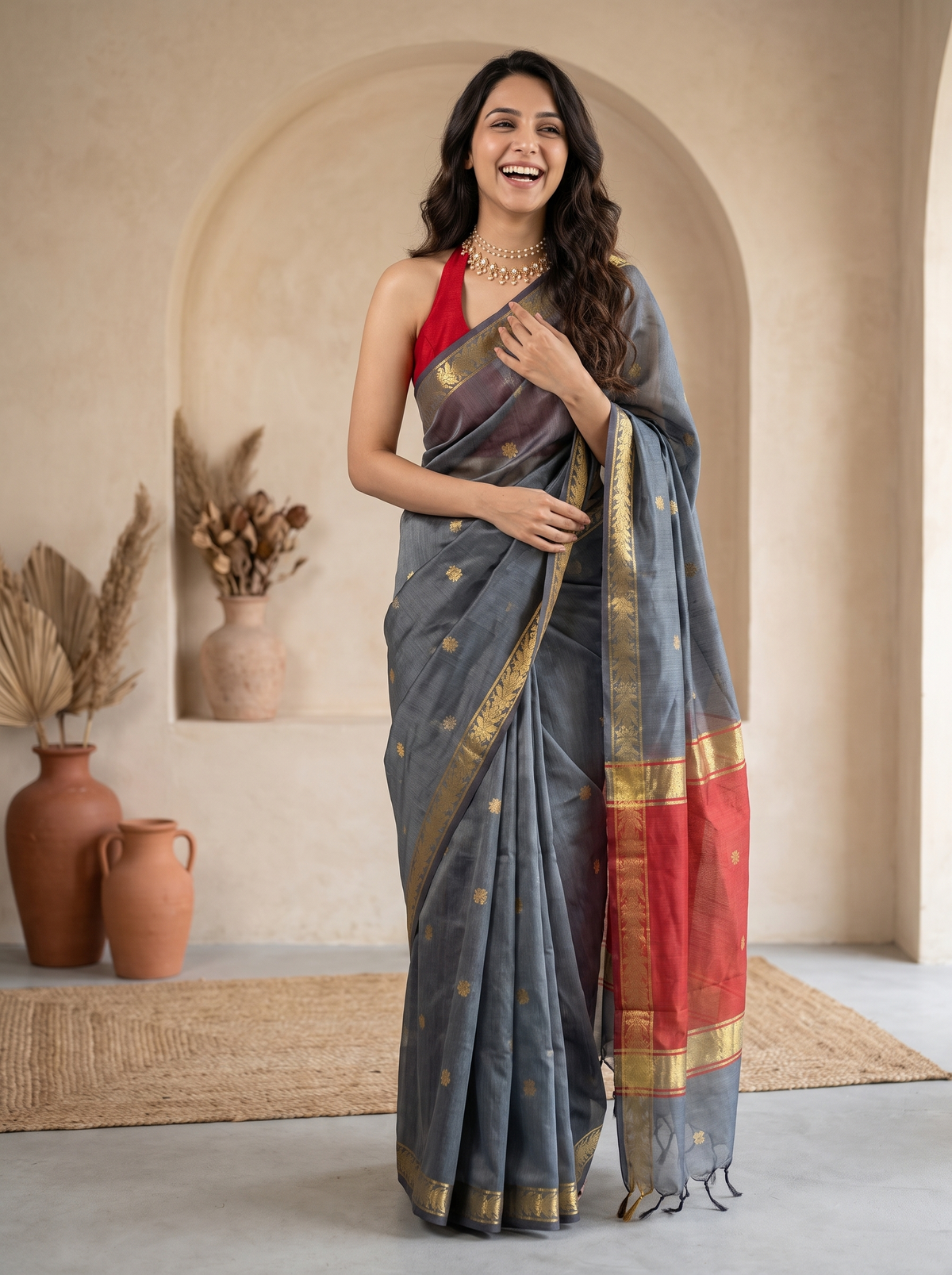 Dastaan Maheshwari Cotton Saree