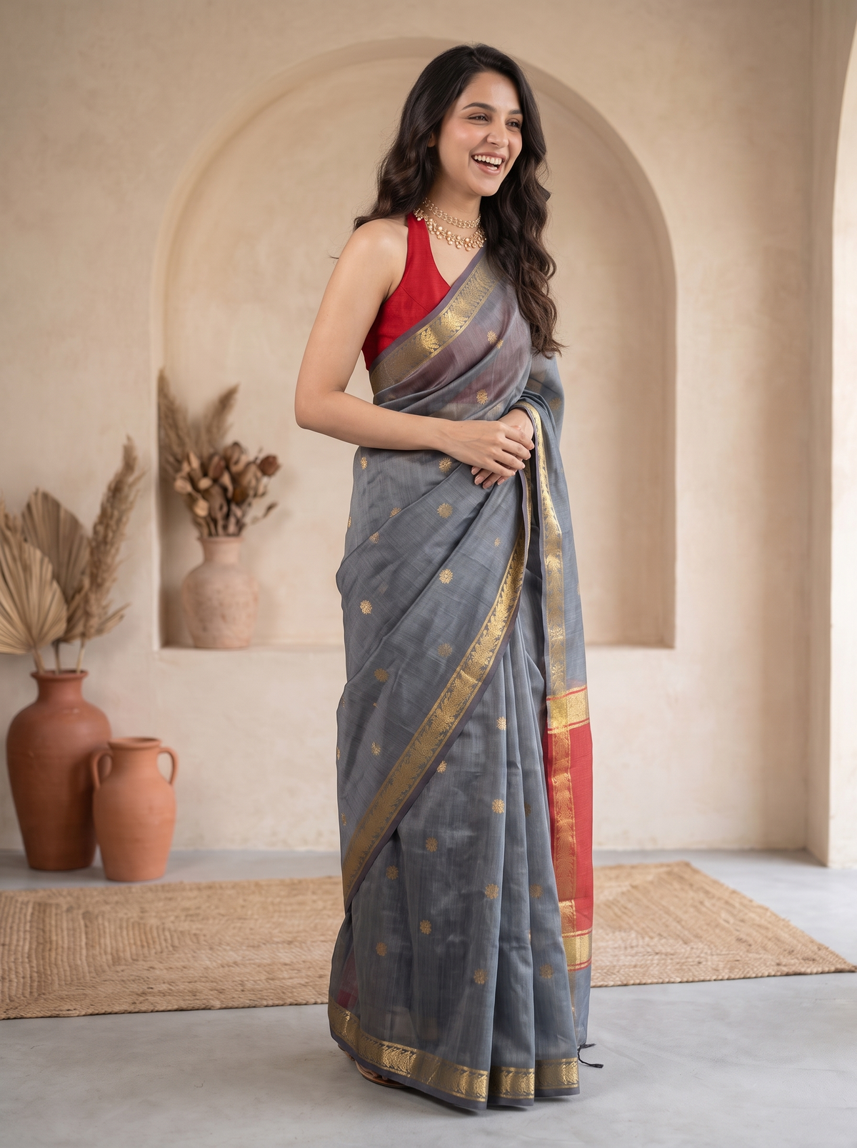 Dastaan Maheshwari Cotton Saree
