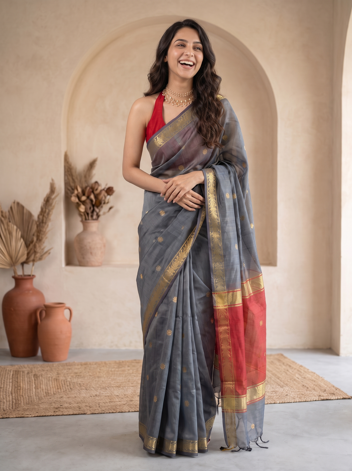 Dastaan Maheshwari Cotton Saree