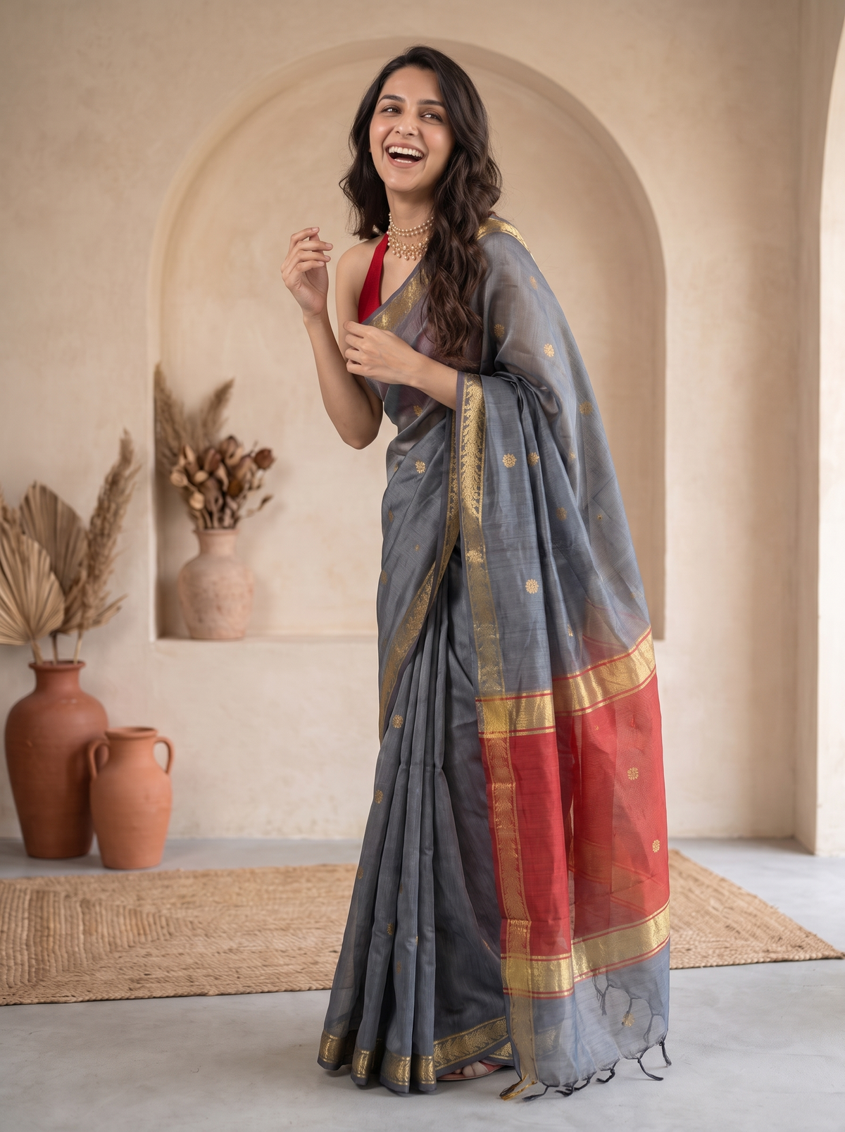Dastaan Maheshwari Cotton Saree