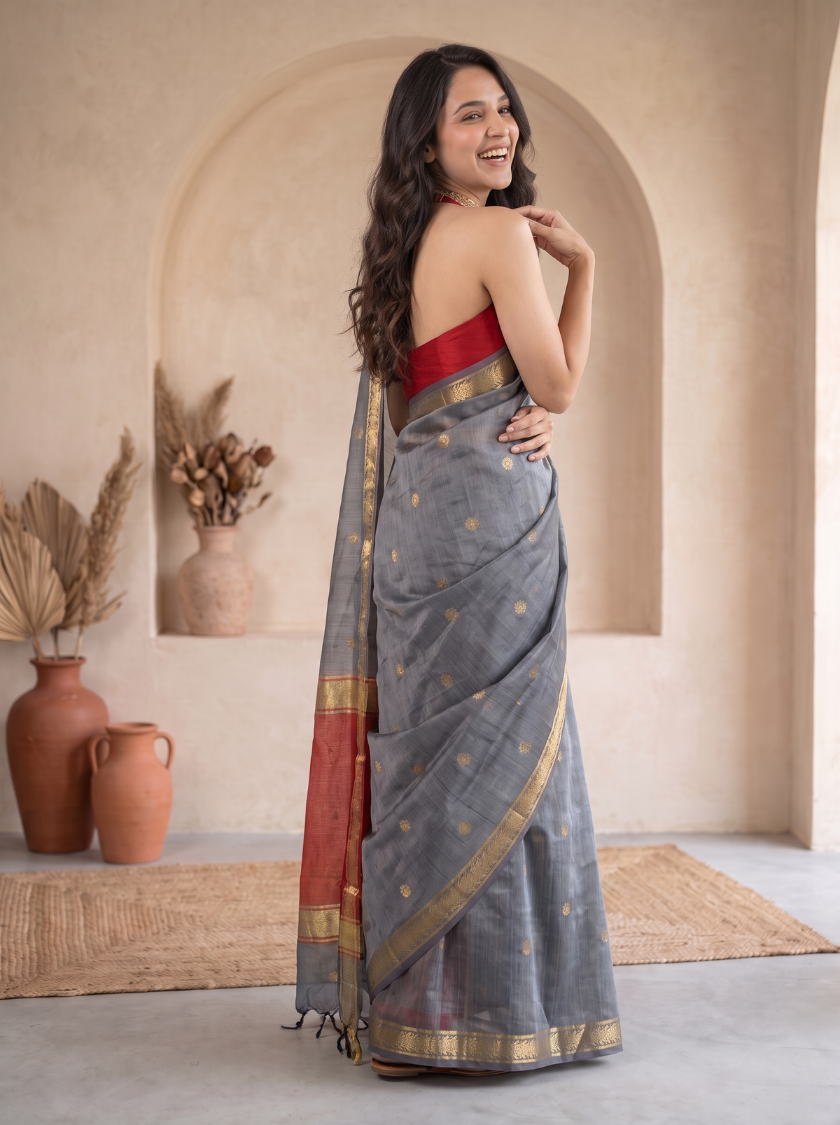 Dastaan Maheshwari Cotton Saree